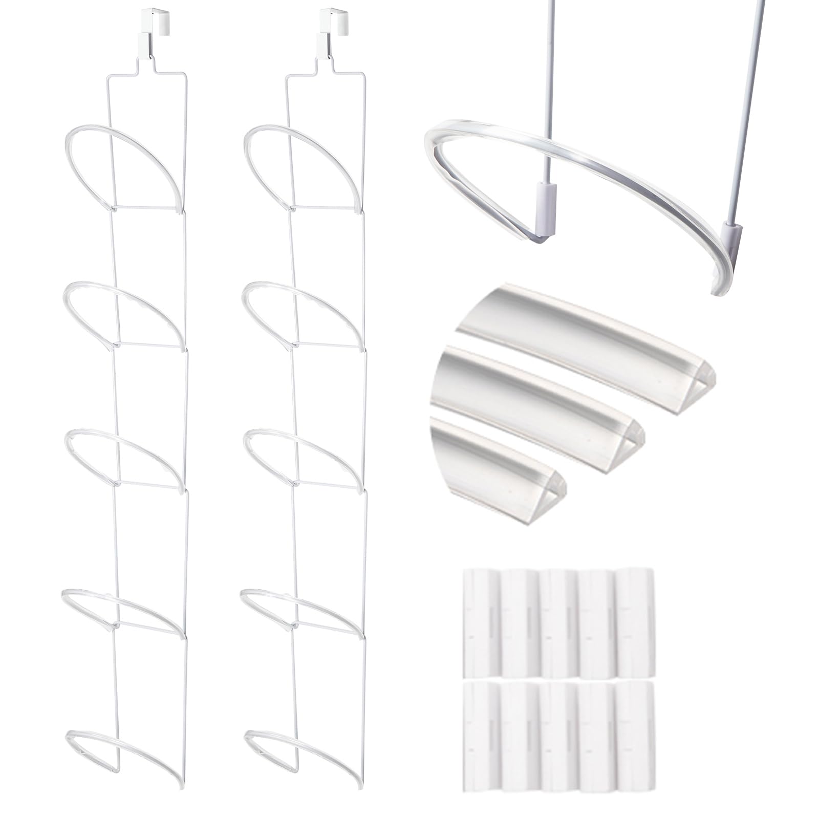 Livememory Wigs Holder, Hanging Hat Rack Wigs Storage Hanger Hat Organizer for Door, Wall, Closet, Bathroom,10pack (White)