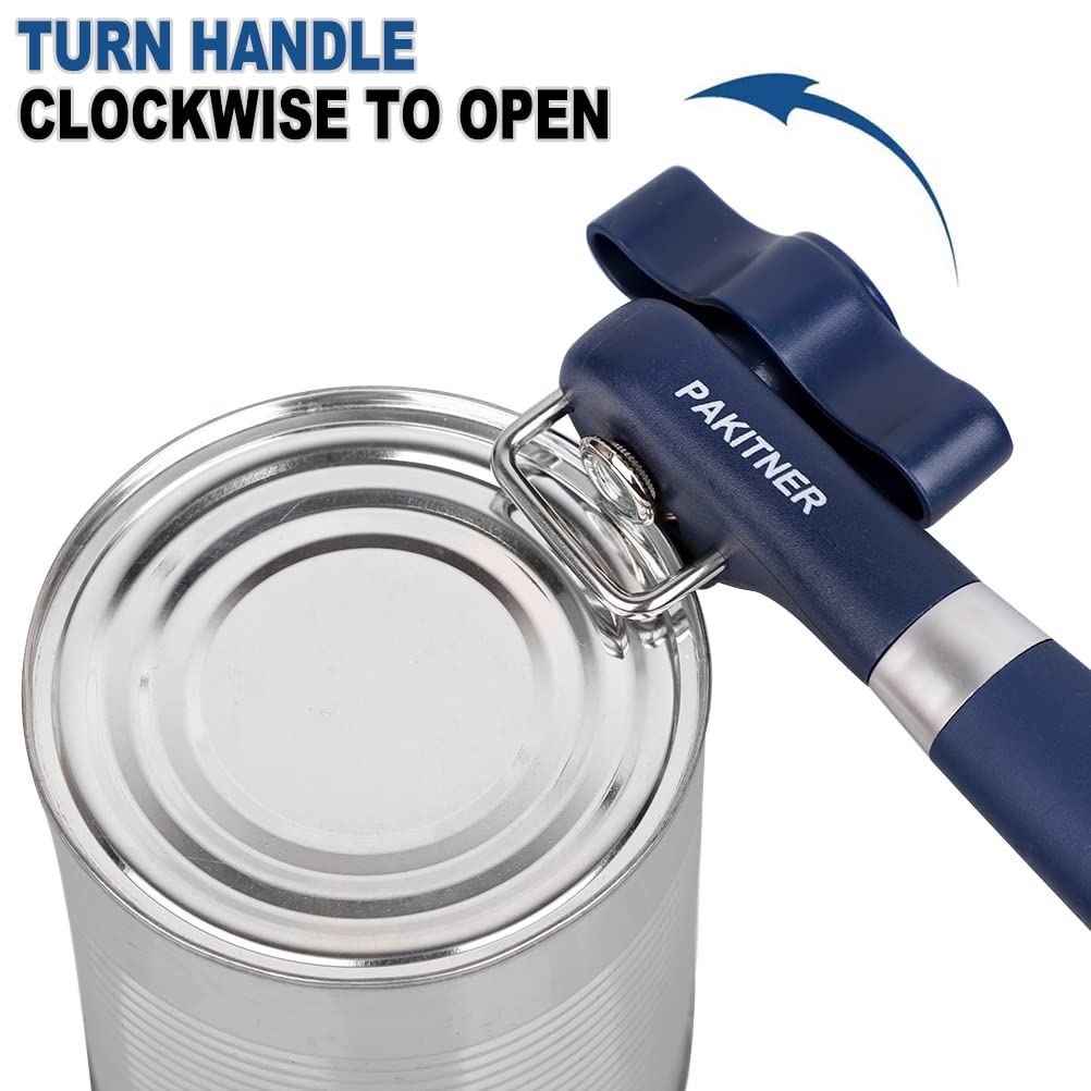 Pakitner-Cut Safe Can Opener, Manual Can Opener Smooth Edge-Handheld Side Cut Can Opener, Ergonomic Smooth Edge, Food Grade Stai