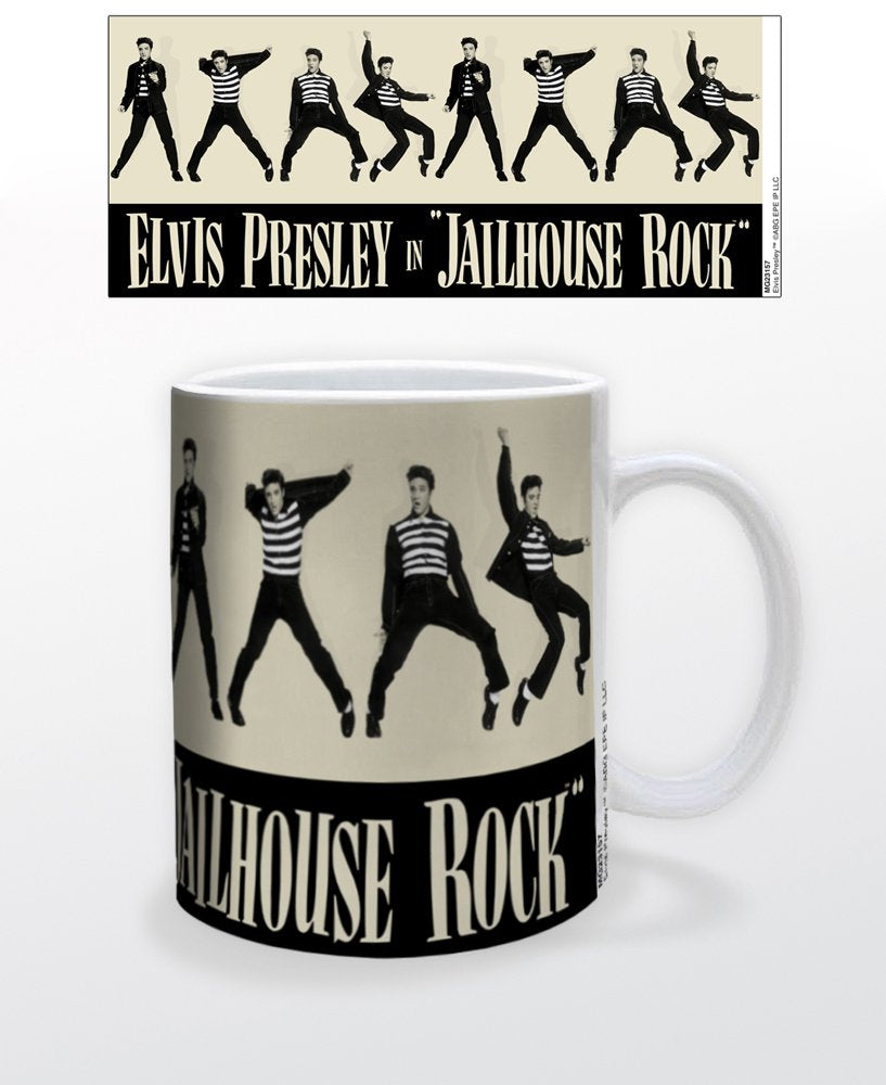 Pyramid America - Elvis Presley Mug - Elvis Jailhouse Rock Mug - 11 oz. Unique Ceramic Cup for Coffee, Cocoa & Tea Drinkers - Ch