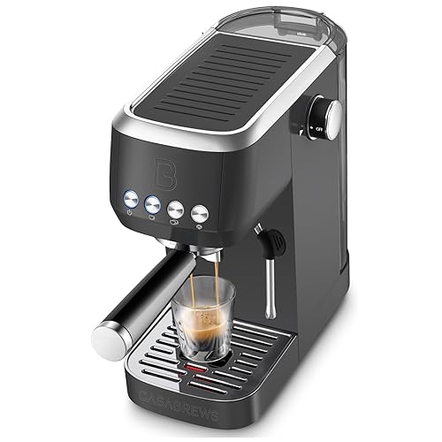 CASABREWS Espresso Machine 20 Bar  Professional Espresso Coffee Machine with Steam Milk Frother  Coffee Maker Cappuccino Latte Machine with 49oz Removable Water Tank  Black  Gift for Dad Mom