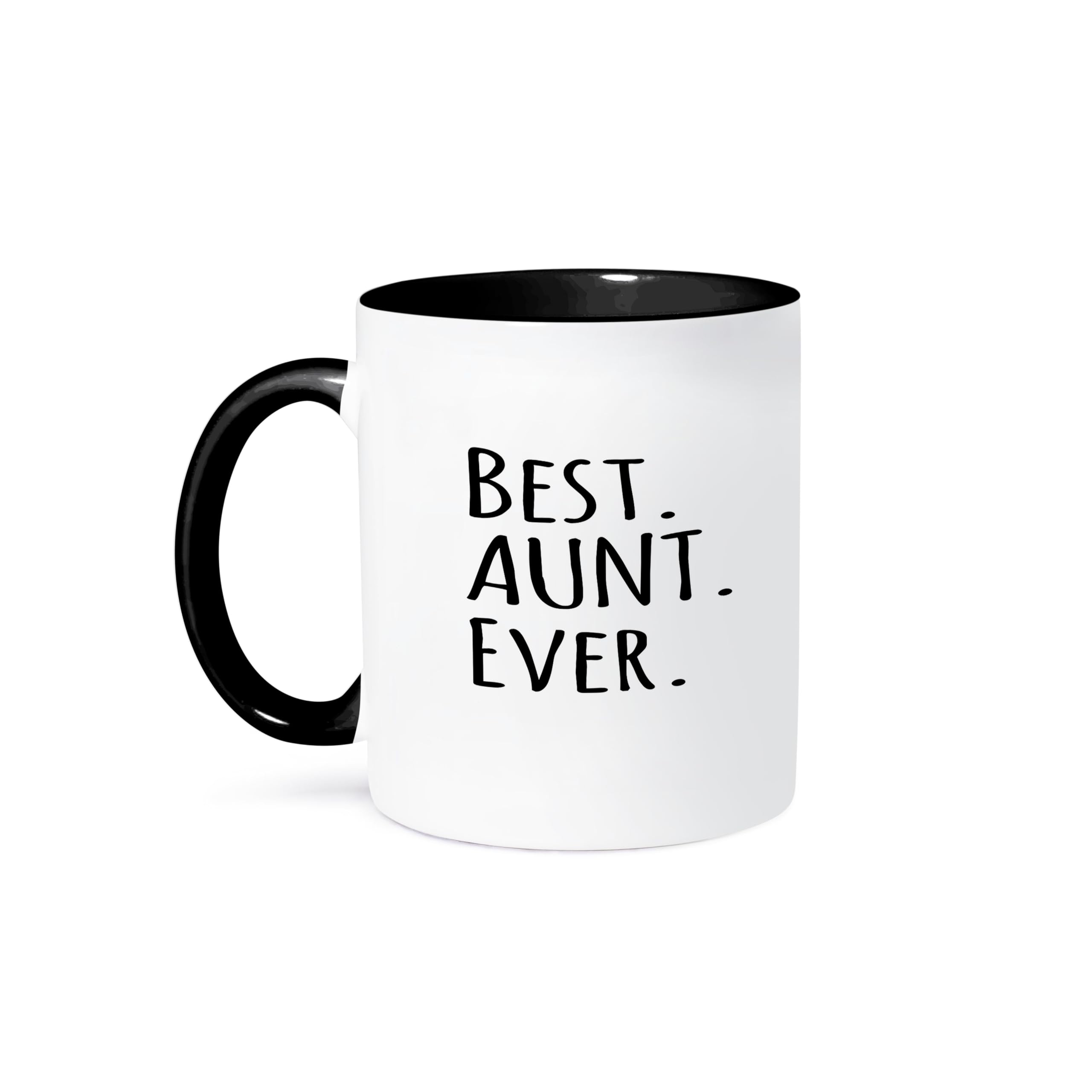 3dRose Best Aunt Ever Ceramic Mug, 1 Count (Pack of 1), Black