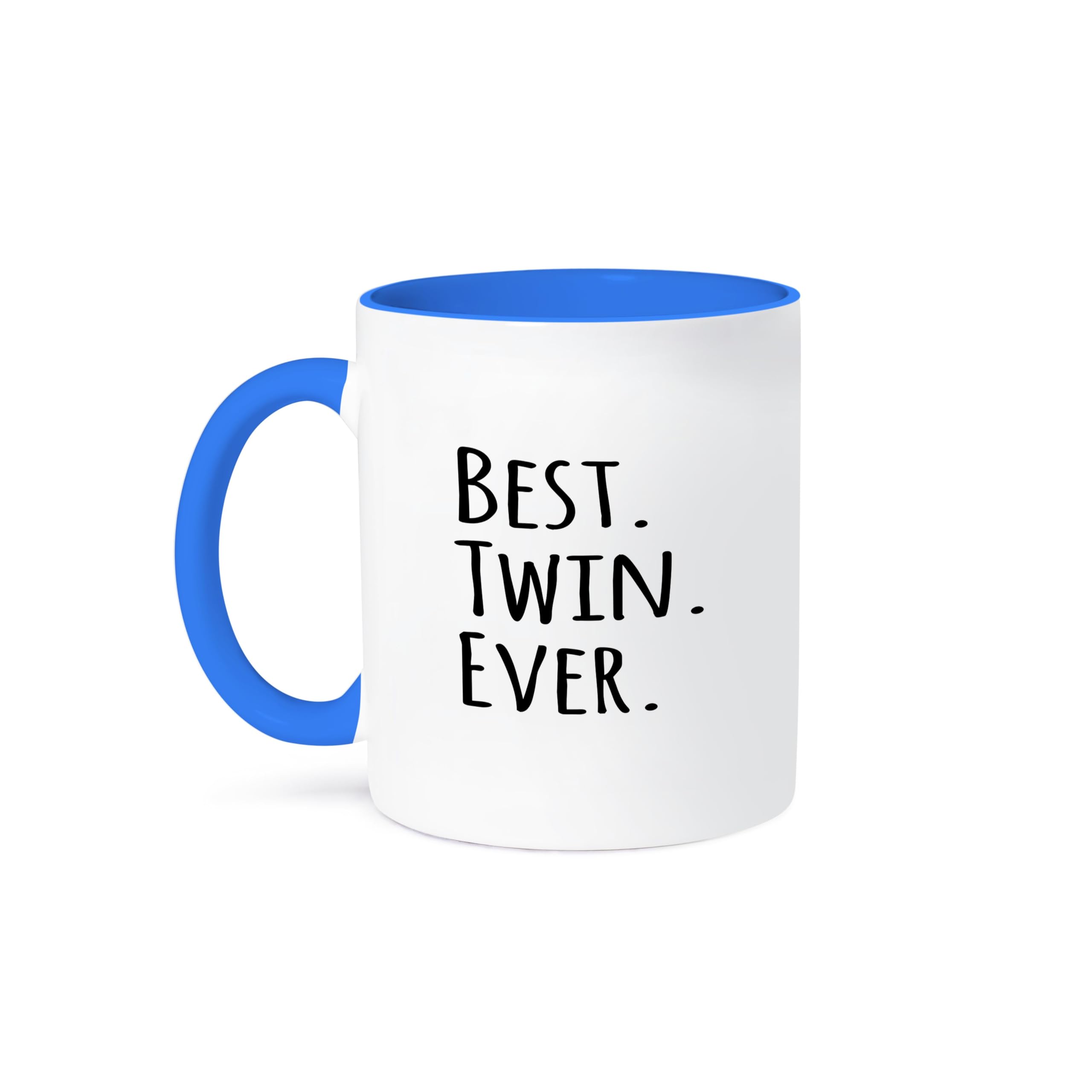 3dRose Best Twin Ever Mug, 11 oz, Blue