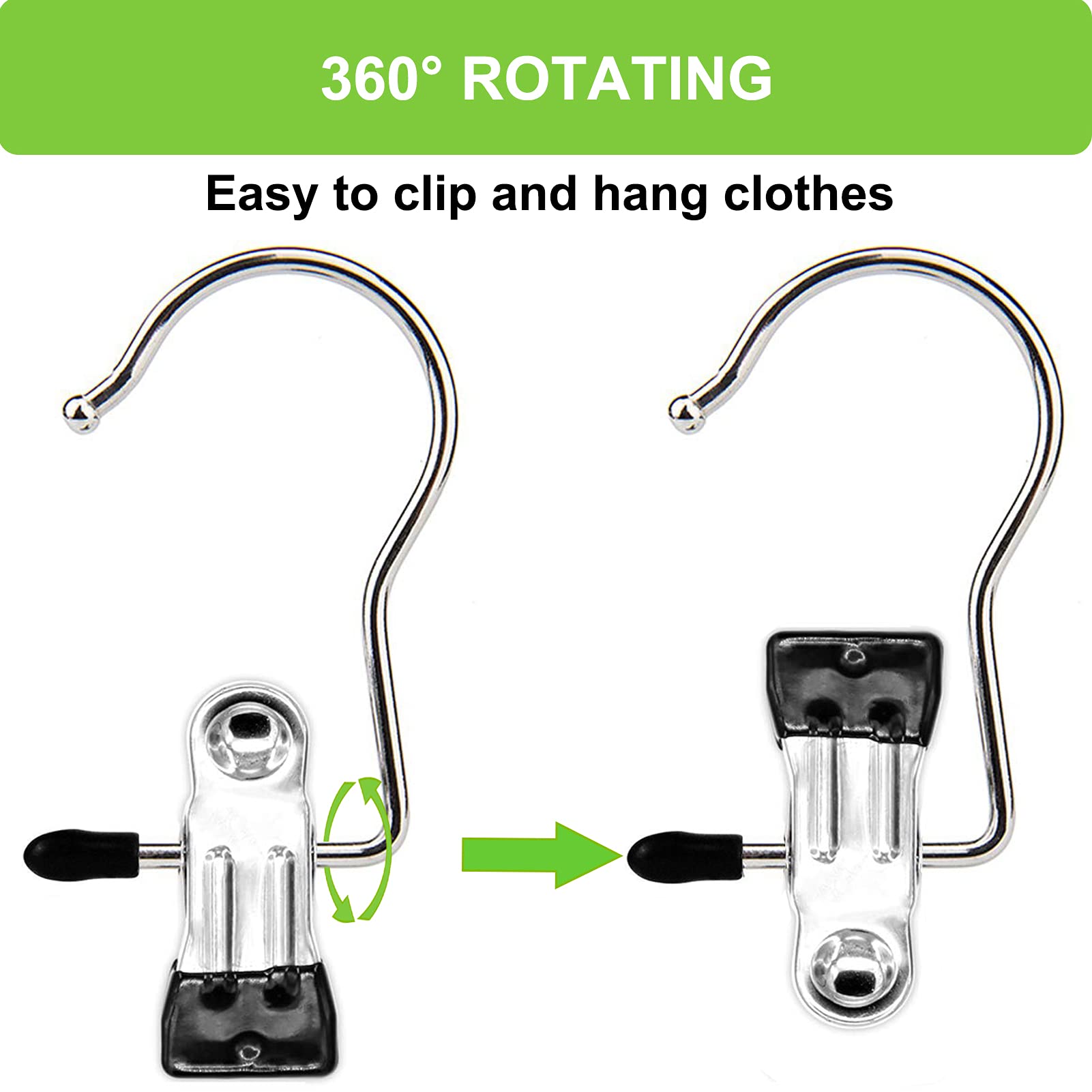 Boot Hangers Clips  16 Pack Laundry Hooks Hanging Clips Clothes Pins Closet Hanger Organizer Clamps Socks Towel Clips Heavy Duty Clothespins Bulk Hanger Clips for Closet Travel Pants Socks Handbags