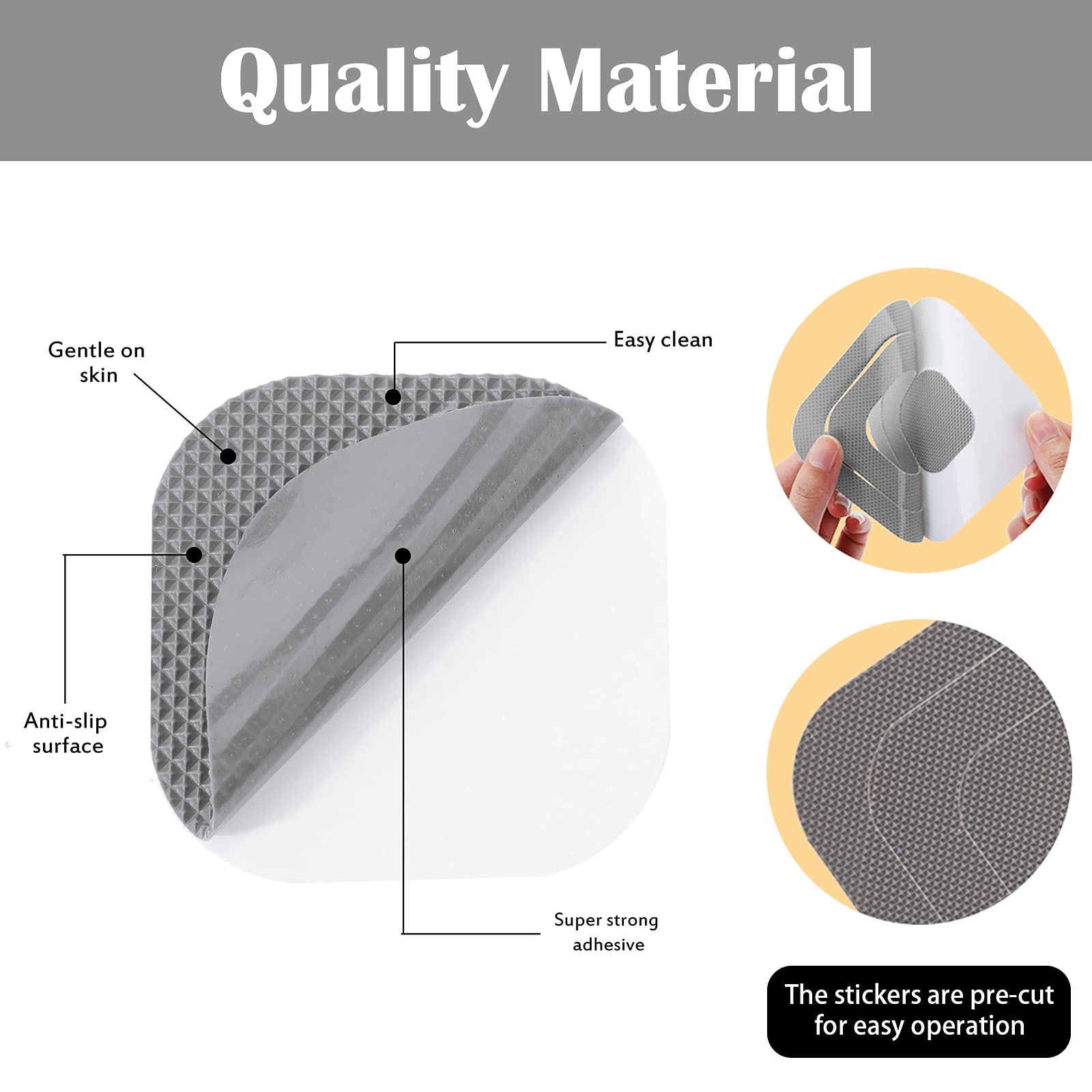 20 Pieces Adhesive Square Bath Treads Non-Slip Bathtub Stickers Non Slip Traction To Tubs Bathtub Stickers Adhesive Decals Appli