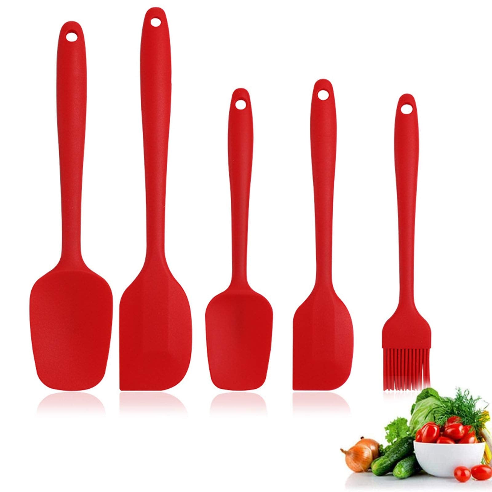 Fs Cool Silicone Spatula, 5 Pcs Heat Resistant NonStick Spatulas, Baking Spatulas, Kitchen Utensils, Baking Spatula, Spoon Spat