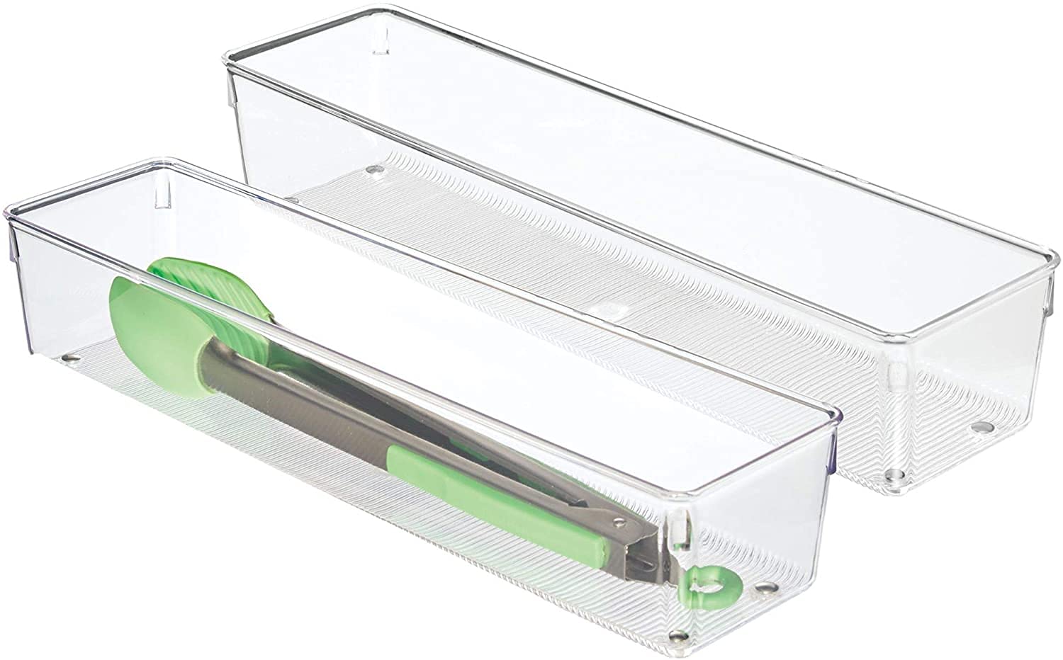 Inkulture Transparent Drawer Storage Organizer Box For Kitchen Utensil, Office, Desks, Cosmetics And Bathrooms Etc | Size 30.48 