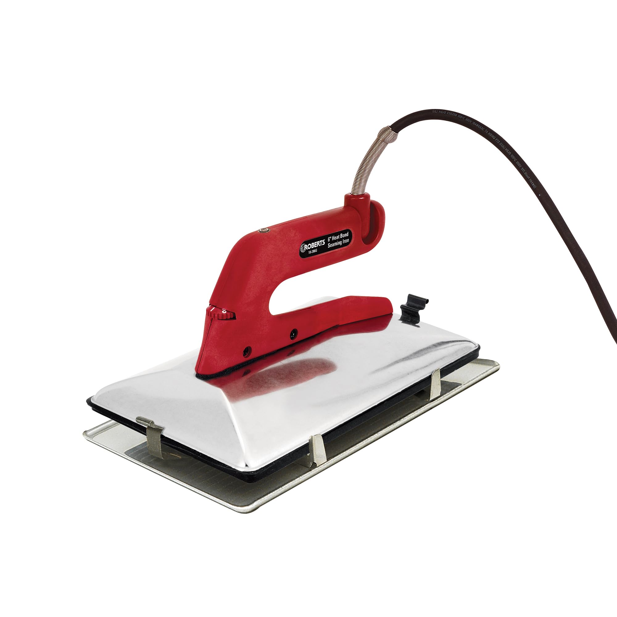 Roberts 10-286G 6 In. Heat Bond Carpet Seaming Iron, Red/Silver