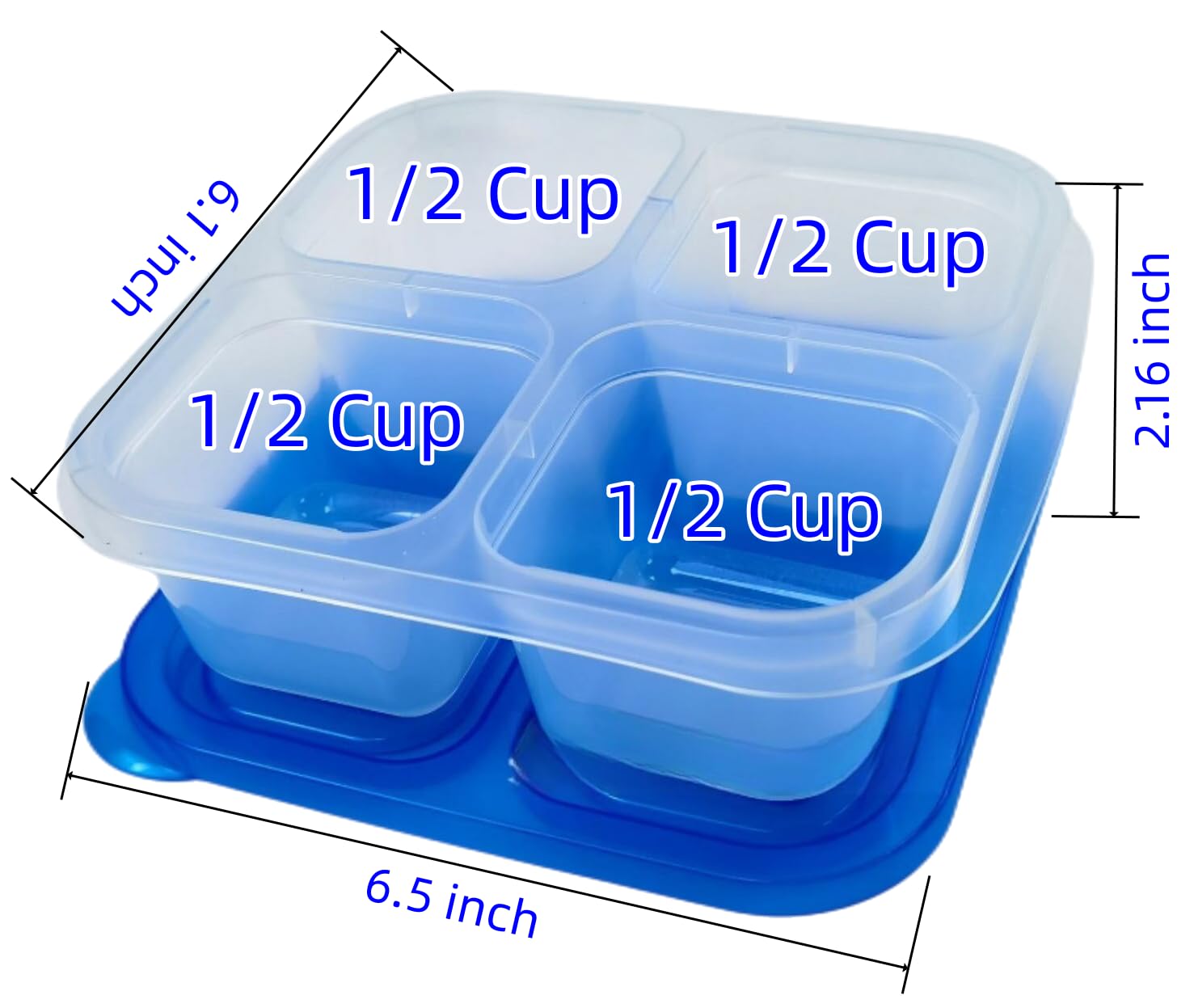 Week Nine Bento Snack Boxes - Reusable 4-Compartment Food Containers For School, Work And Travel, Set Of 5