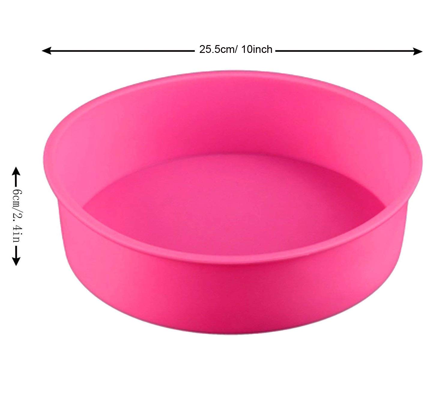 Baking Silicone 10-Inch Round Cake Pan Baking Mold, Bpa Free, Non-Stick European-Grade Silicone, 2.16-Inches Deep