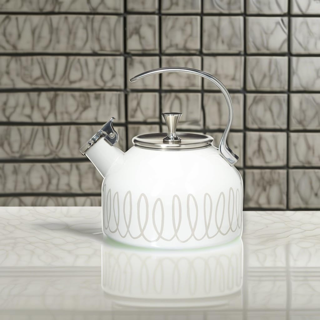 kate spade new york Charlotte Street West Kettle, 2.5 Quarts, Gray, Model 886301