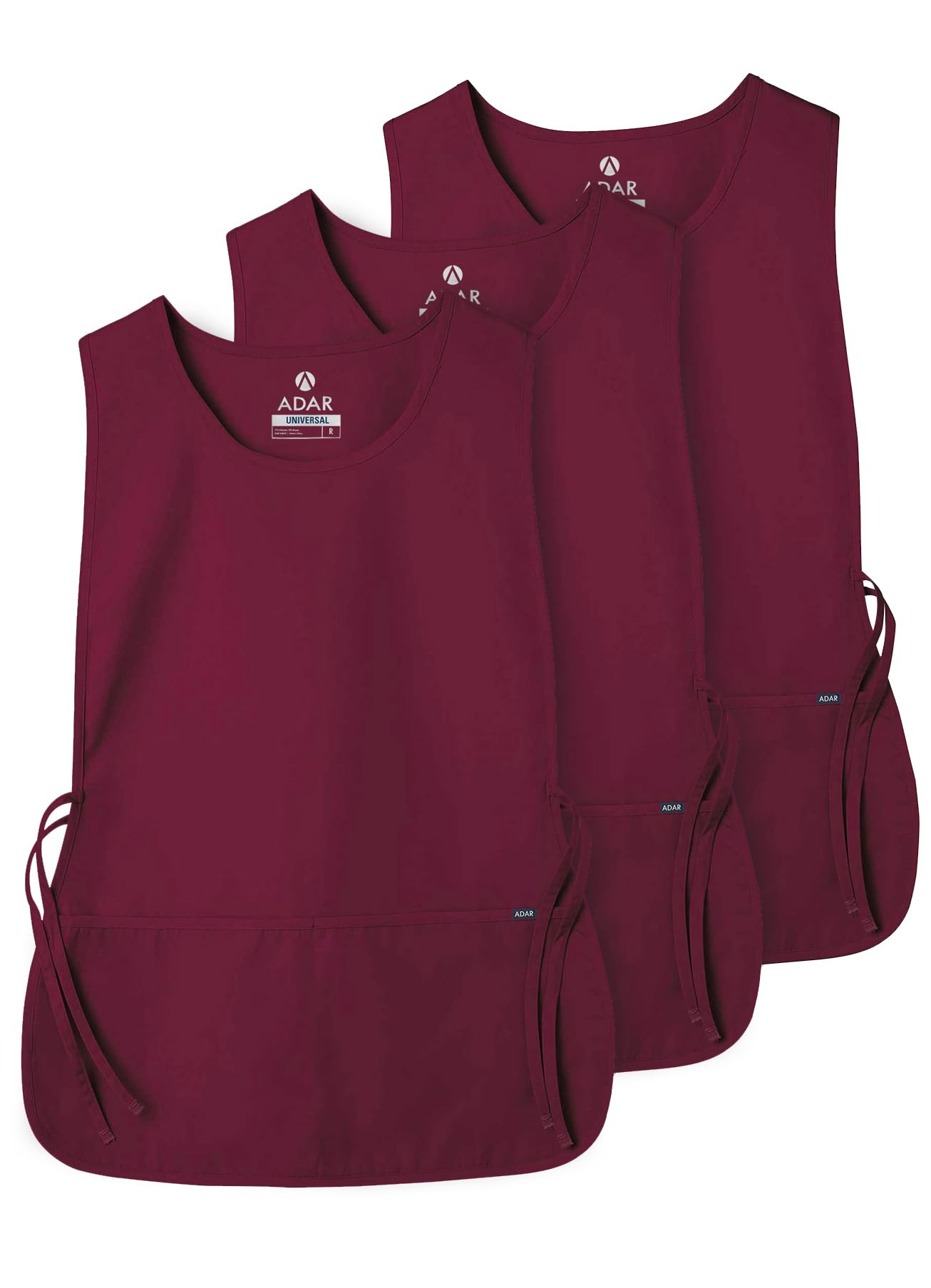 Adar Uniforms, Universal Cobbler Apron 3 Pack - Unisex Cobbler Apron - 7023 - Burgundy - R