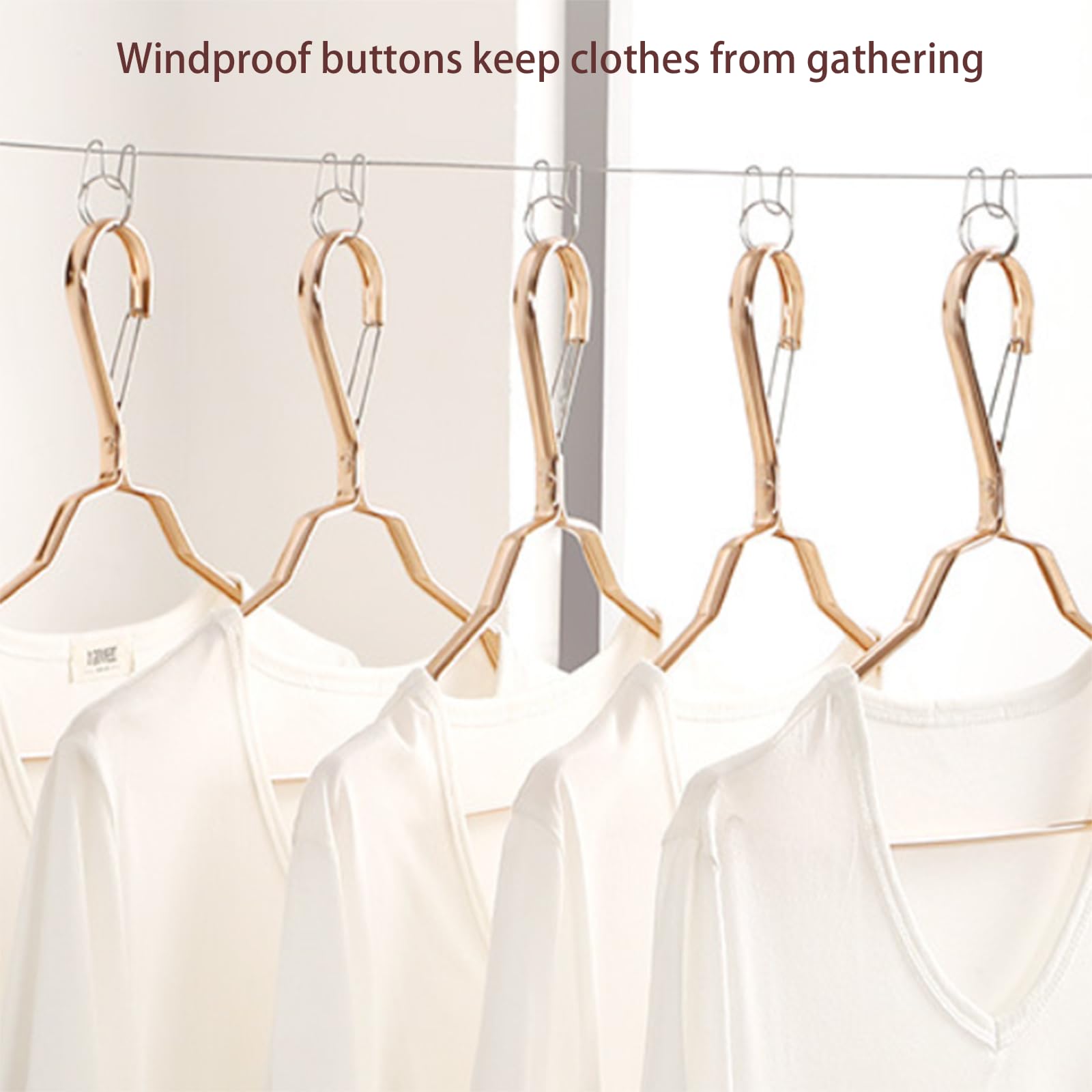 Retractable Clothesline Indoor Clothes Line For Hanging Dry And Wet Clothes On Heavy Duty Outdoor Clothing Lines 16.7 Ft (White)