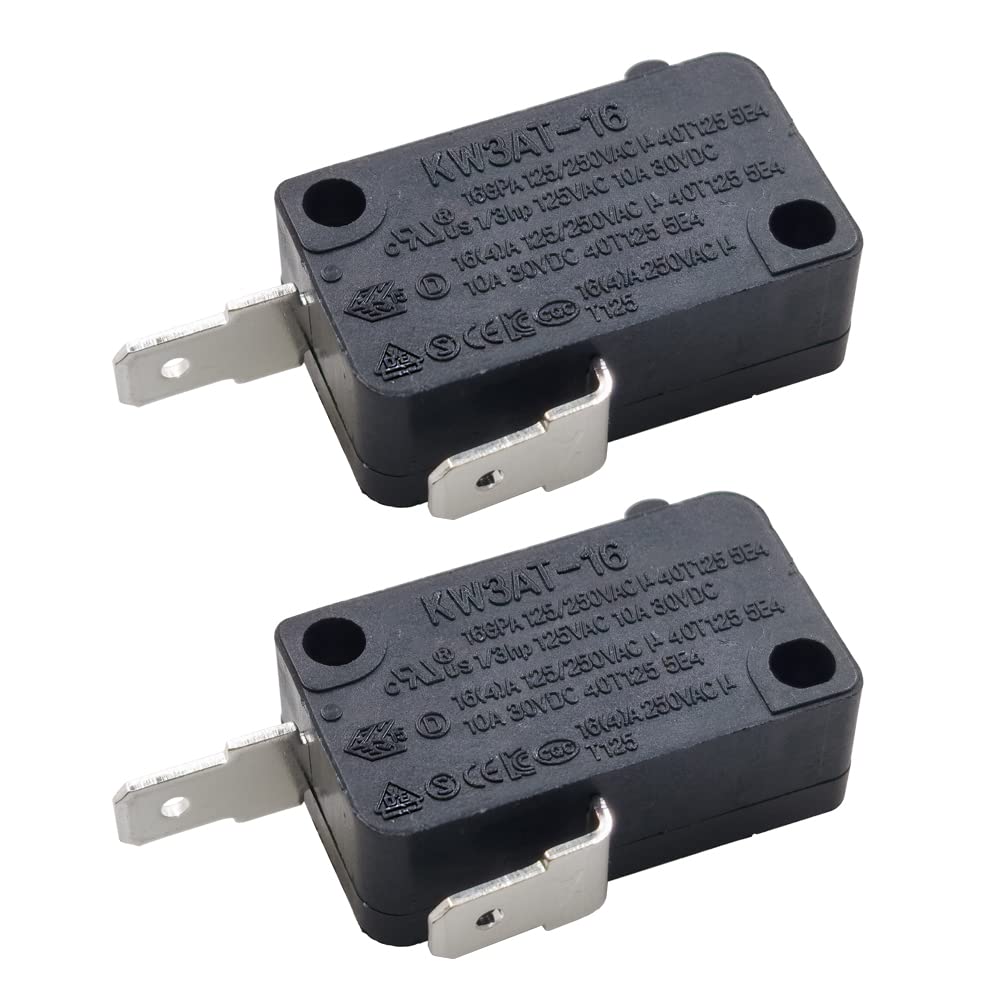 Yoiilnz Kw3A Microwave Oven Door Interlock Switch 16A 125Vac/250Vac Microwave Oven Replacement Part Door Switch(2 Normally Close