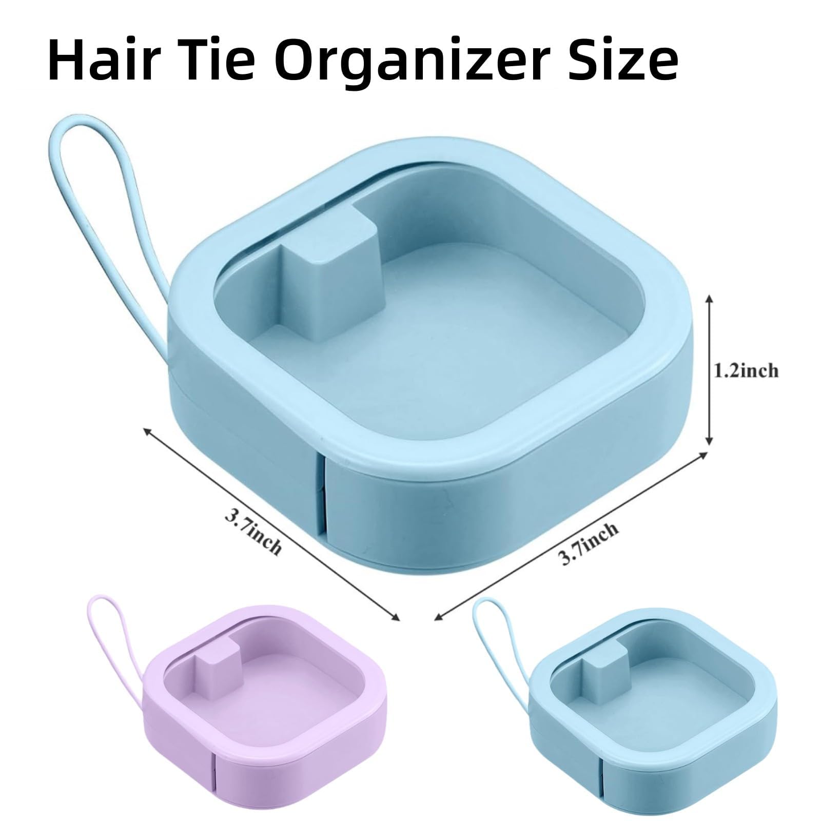 Esehgs 2Pcs Hair Tie Organizer,Portable Travel Qtip Holder,Bathroom Storage Organizer Qtip Dispenser Cotton Swabs Dispenser Kids