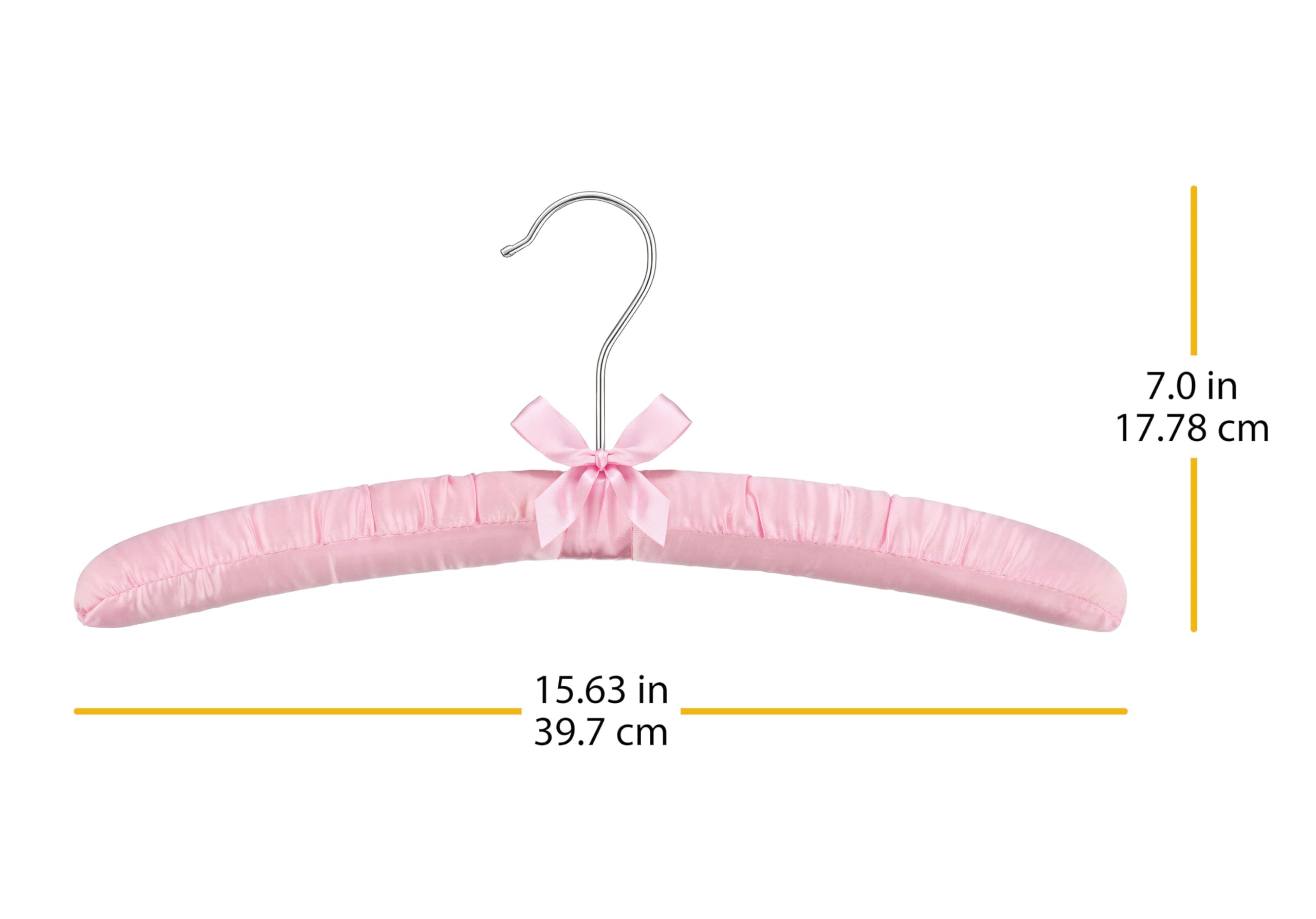 Whitmor Satin Pastel-Set Of 8 Padded Hanger, 8 Count, 1.50 X 15.63 X 7.0 Inches