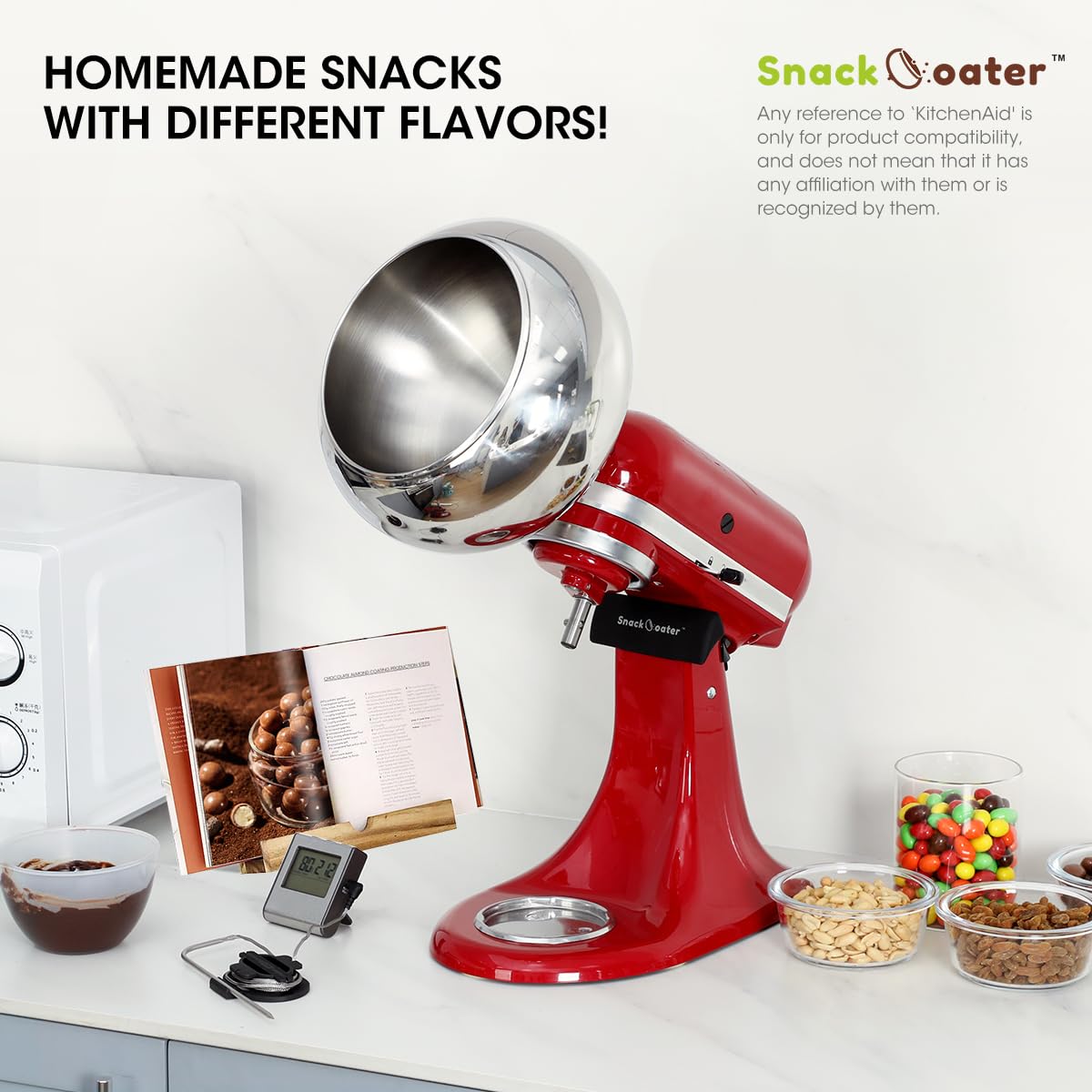 Maxer Snack Aieve Snack Coater Compatible With Kitchenaid Tilt-Head Stand Mixer Cl ...