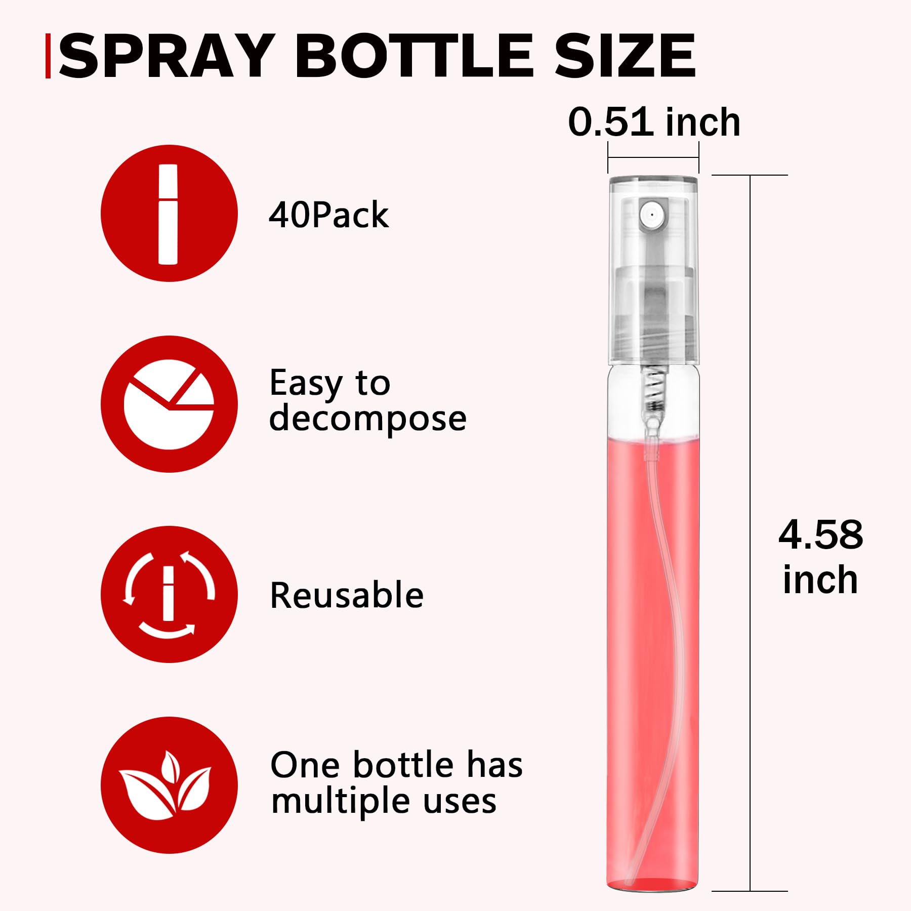 Csdtylh Mini Spray Bottle 10Ml, Refillable Glass Spray Bottle, Glass Bottle Atomizer, Perfume Mouthwash Atomizer For Cleaning Re