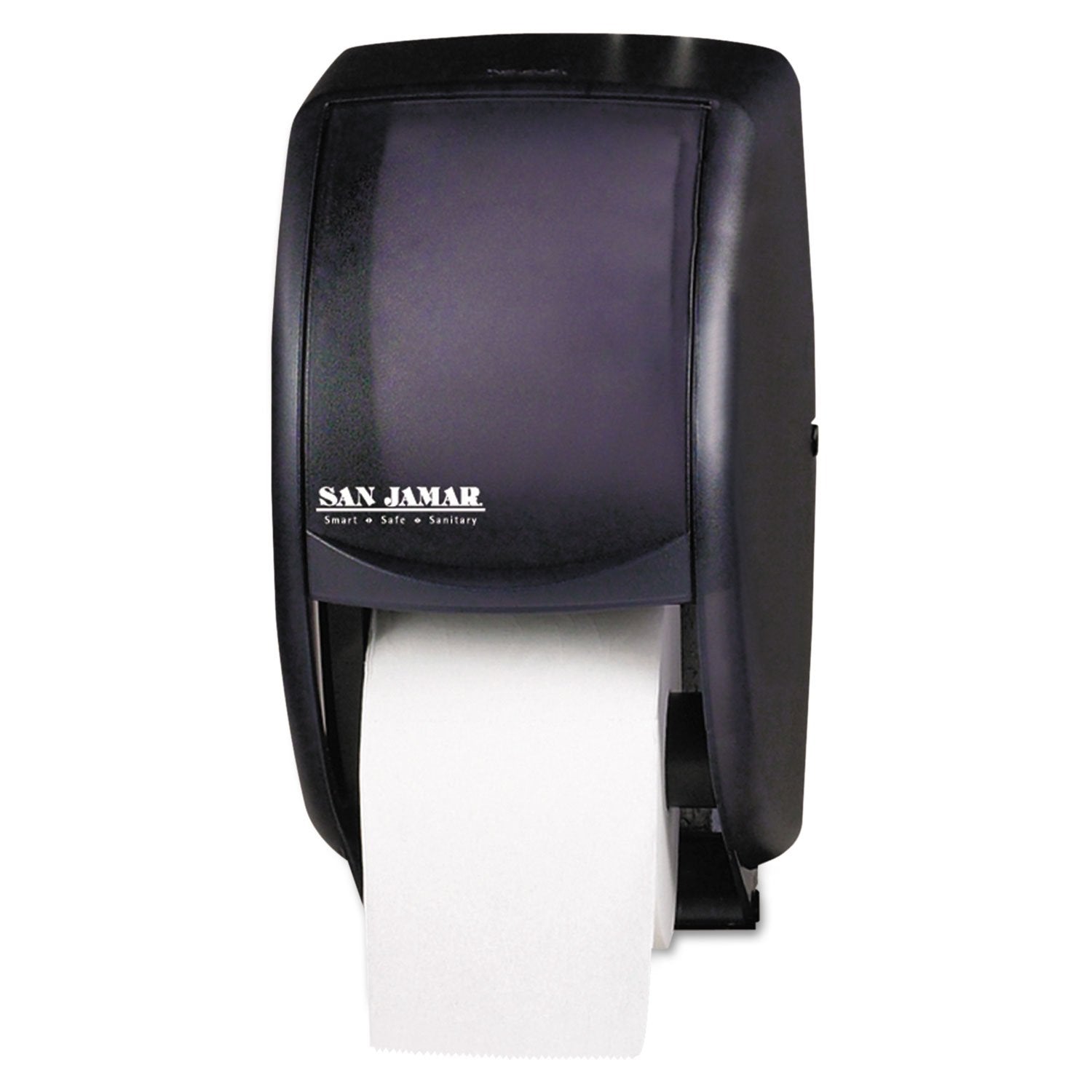San Jamar R3500Tbk Duett Standard Bath Tissue Dispenser 2 Roll 7 1/2W X 7D X 12 3/4H Black Pearl (Sjmr3500Tbk)