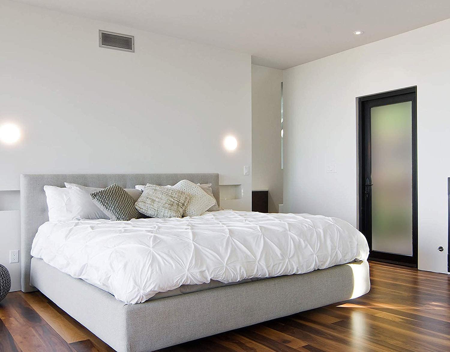 WallDesign Vinyl Frosted Window Self Adhesive Privacy Glass Film for Office Glass Partition/Glass Door/Bathroom - (24 X 120 Inch