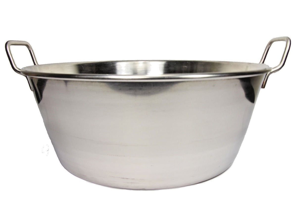 Cazo Para Carnitas 16'' Stainless Steel Heavy Duty Acero Inoxidable Wok Comal Fry Mexican Style