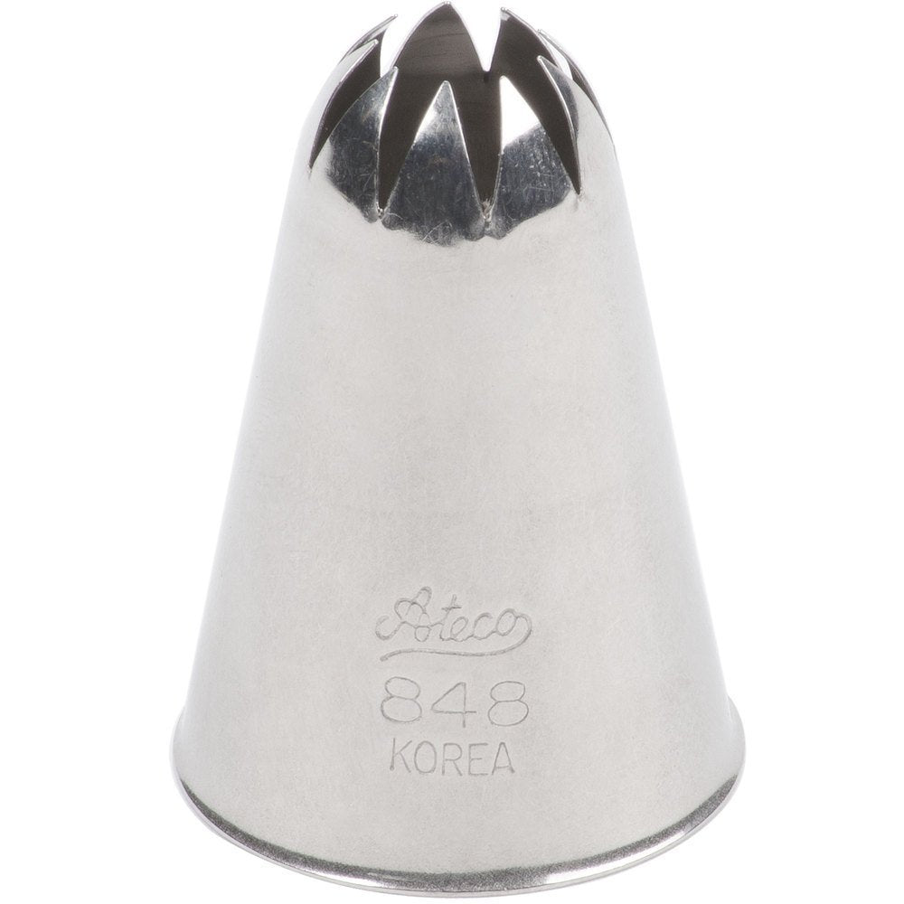 Stainless Steel Cake Decorating Closed Star Pastry Tube By Ateco, 8