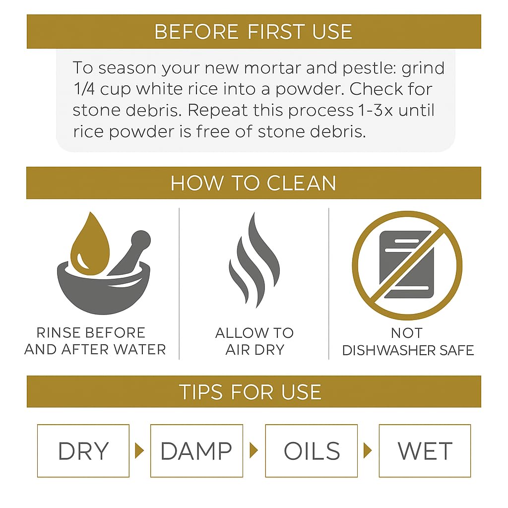 Ezahk Kalvam Stoneware Mortar And Pestle Set,Masher, Khalbatta, Kharal, Musal,For Kitchen, Home, Herbs And Spices (6 Inch Grey,S