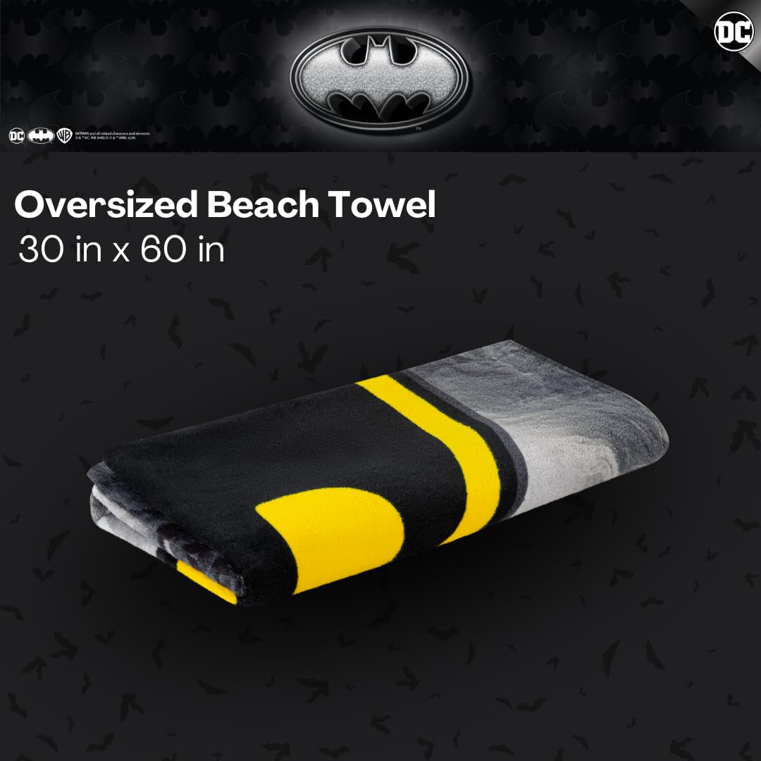 Franco Collectibles Batman Super Soft Cotton Bath/Pool/Beach Towel, 60 In X 30 In, (Official) Wb Product