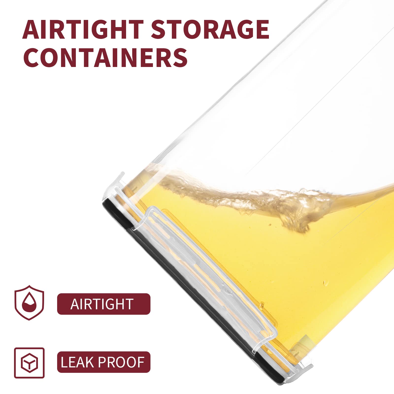 Praki Large Airtight Food Storage Containers With Lids, 10Pcs Plastic Cereal Storage Containers, Kitchen & Pantry Organizers And