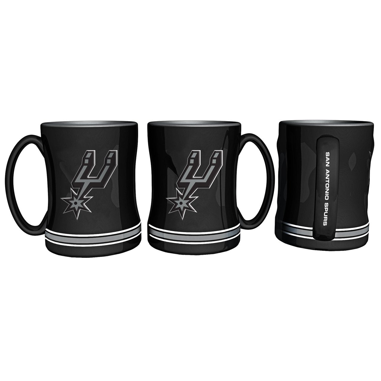 Nba San Antonio Spurs Coffee Mug14Oz Sculpted Relief, Team Color, 14 Ounce