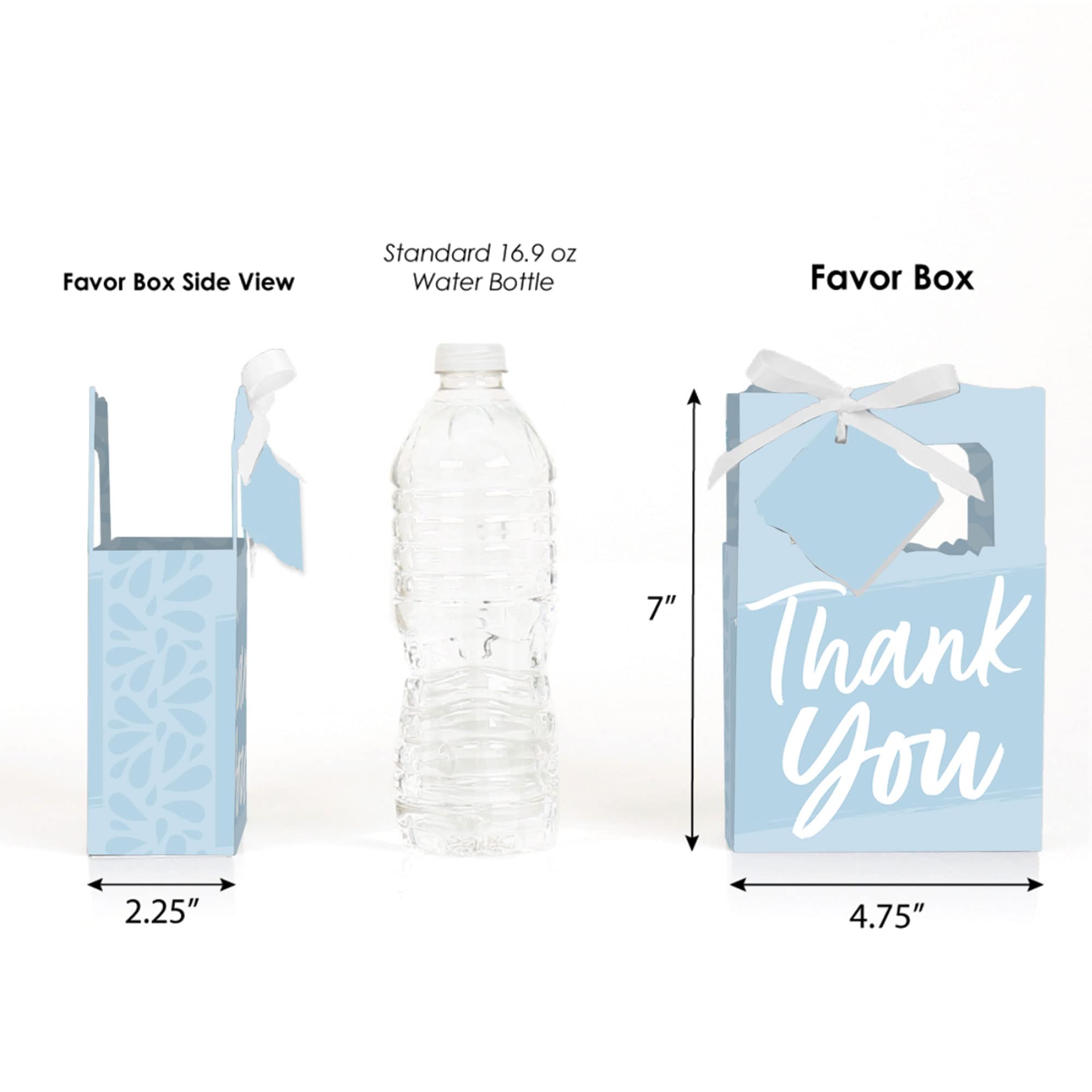 Big Dot Of Happiness Dusty Blue Elegantly Simple - Guest Party Favor Boxes - Set Of 12