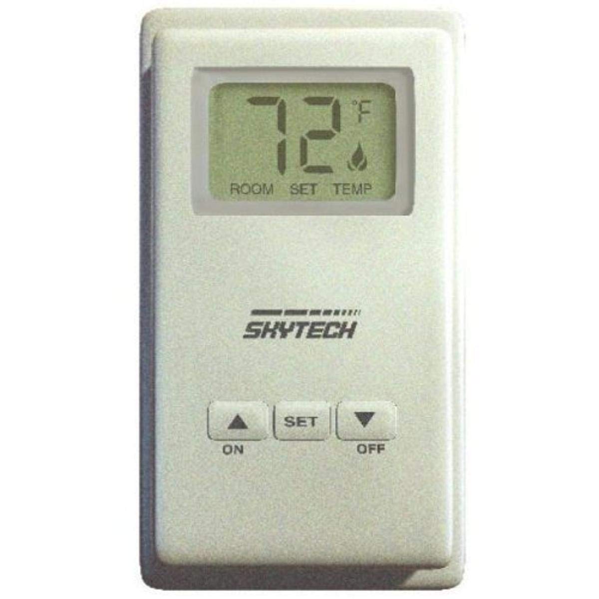 Skytech 9800332 Ts/R-2 Wireless Wall Mounted Lcd Fireplace Remote Control Thermostat