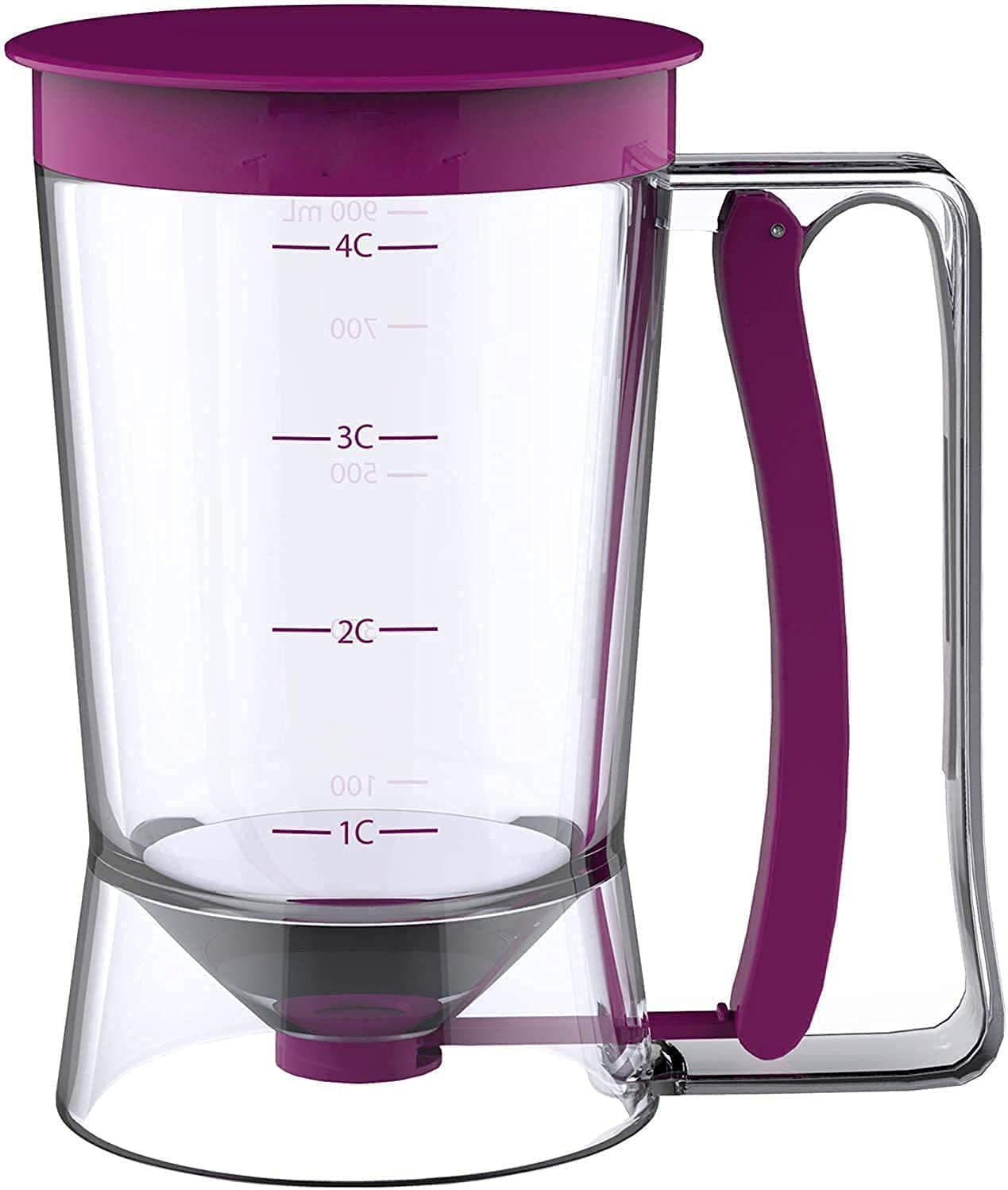 Mcffaga Pancake Cupcake Batter Dispenser For Waffles, Muffin Mix, Crepes, Cake Purple