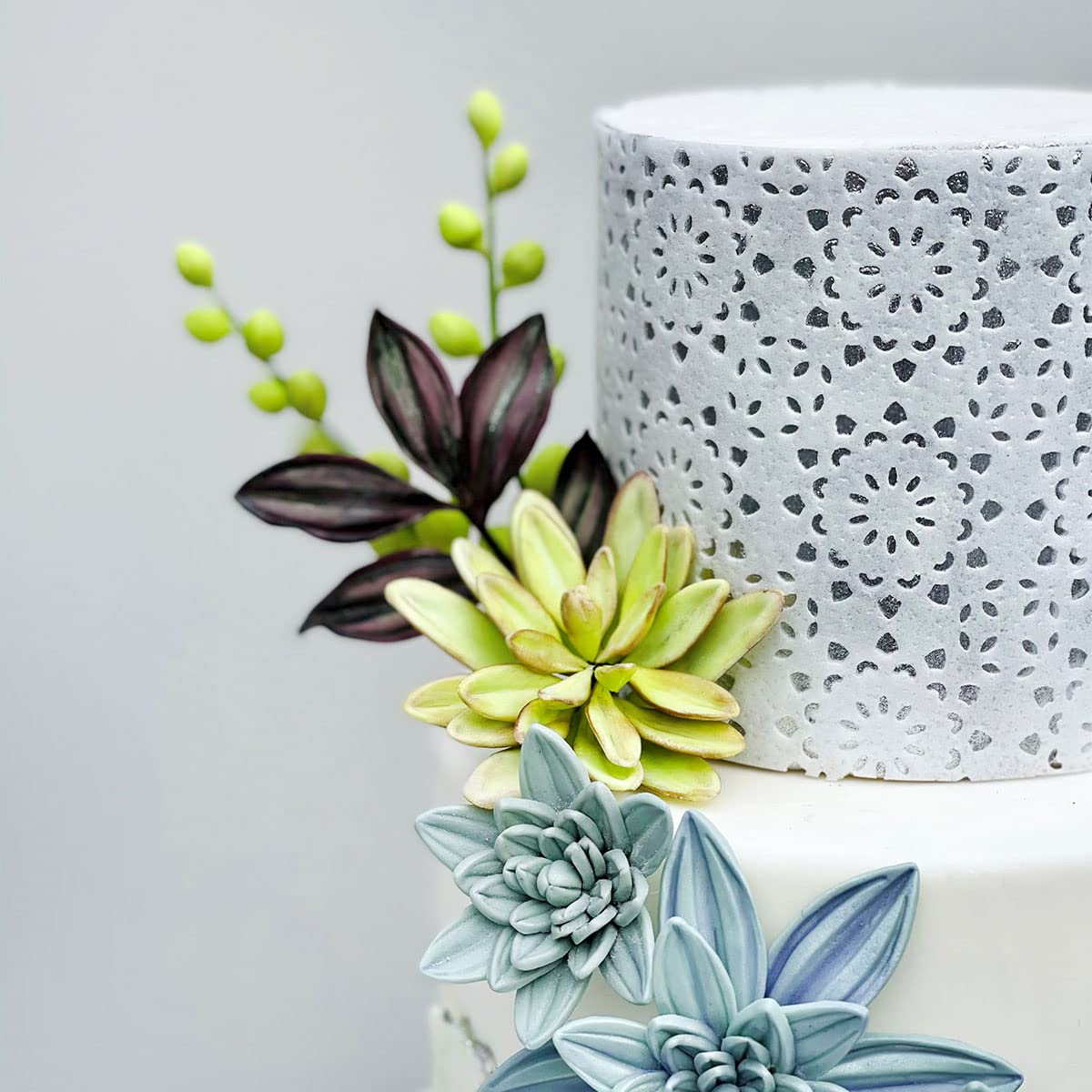 Flower Pro Ultimate Succulents Silicone Mold For Cake Decorating & Crafts By Katy Sue. Makes Fondant, Sugar Paste, & Clay Succul
