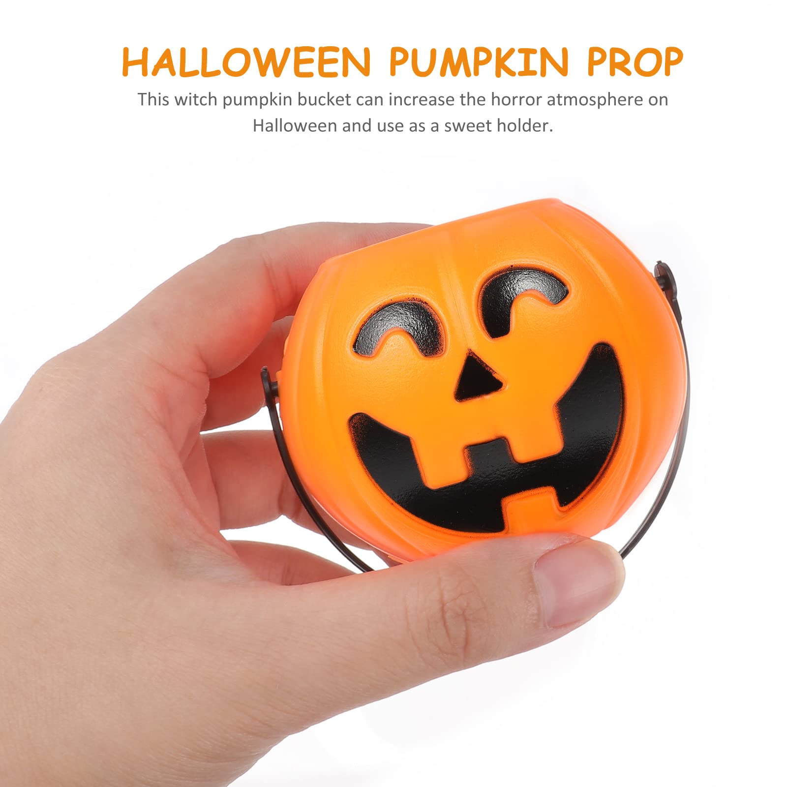 Heallily 20 Pcs Halloween Pumpkin Bucket Halloween Portable Pumpkin Bucket Halloween Pumpkin Candy Buckets For Nightclub Bar