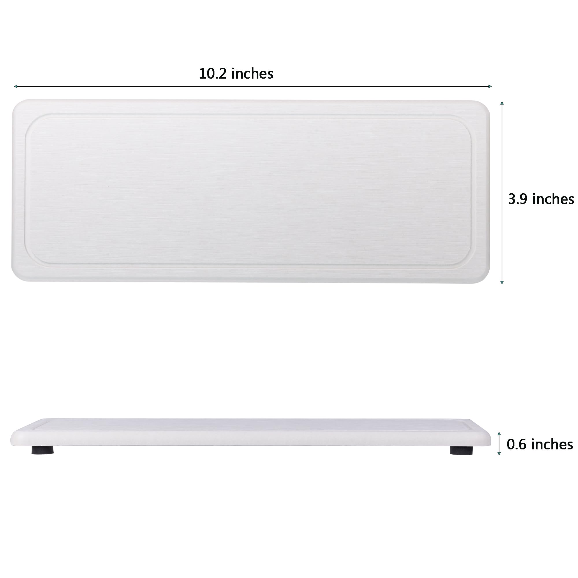 NiuYichee Diatomite Soap Dish Trays, 10.2" x 4", White, Kitchen/Bathroom Sink Vanity Accessories