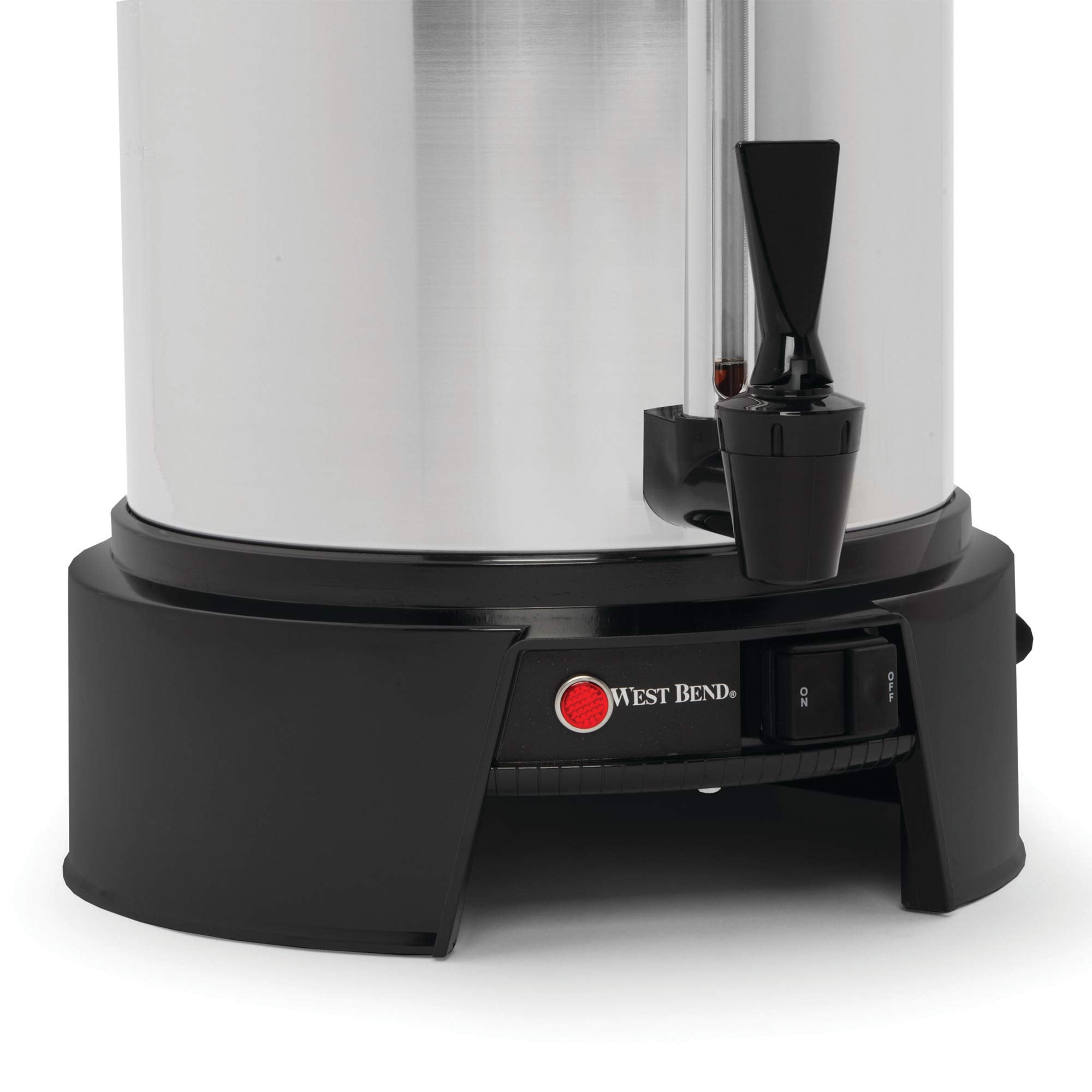 West Bend Highly-Polished Aluminum Commercial Coffee Urn Features Automatic Temperature Control Large Capacity With Quick Brewin