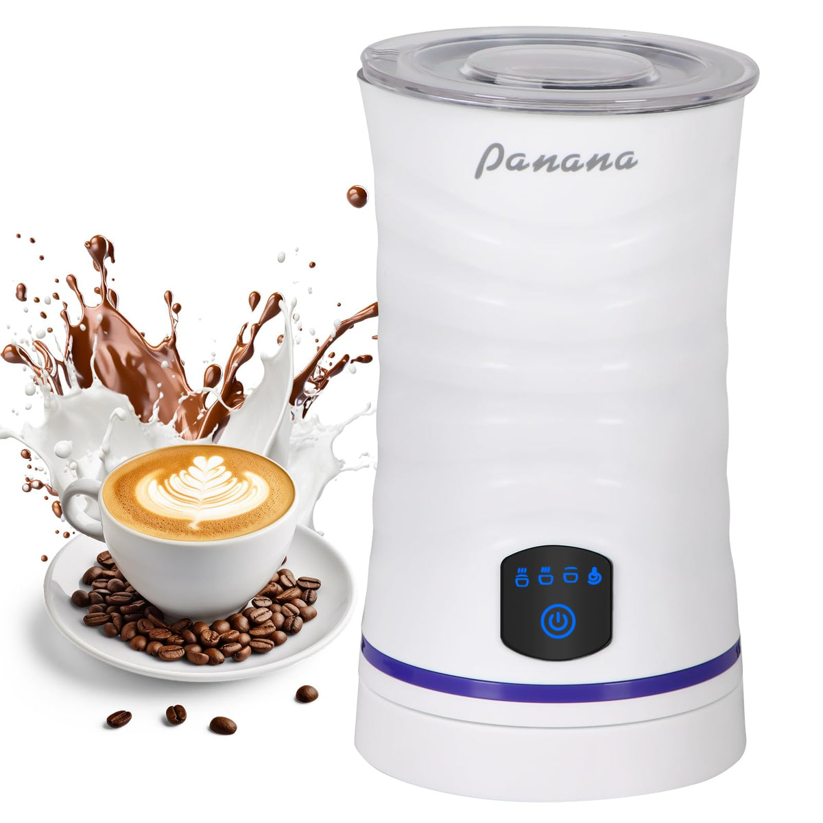 Electric Milk Frother, Automatic Milk Steamer, 4-In-1 Hot & Cold Foam Maker-8.4Oz/240Ml Milk Warmer For Latte, Cappuccinos, Sile