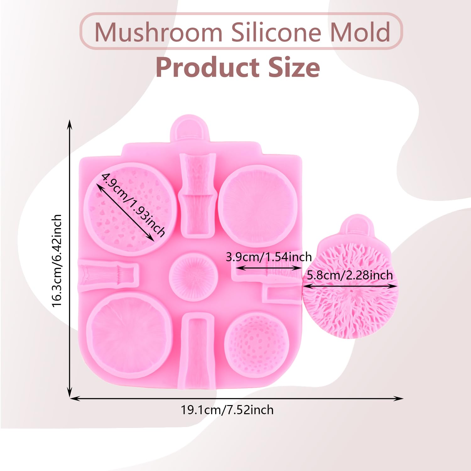 Miyahouse Mushroom Fondant Silicone Molds Chocolate Candy Silicone Molds For Cake Decorating Chocolate Candy Cupcake Topper Poly