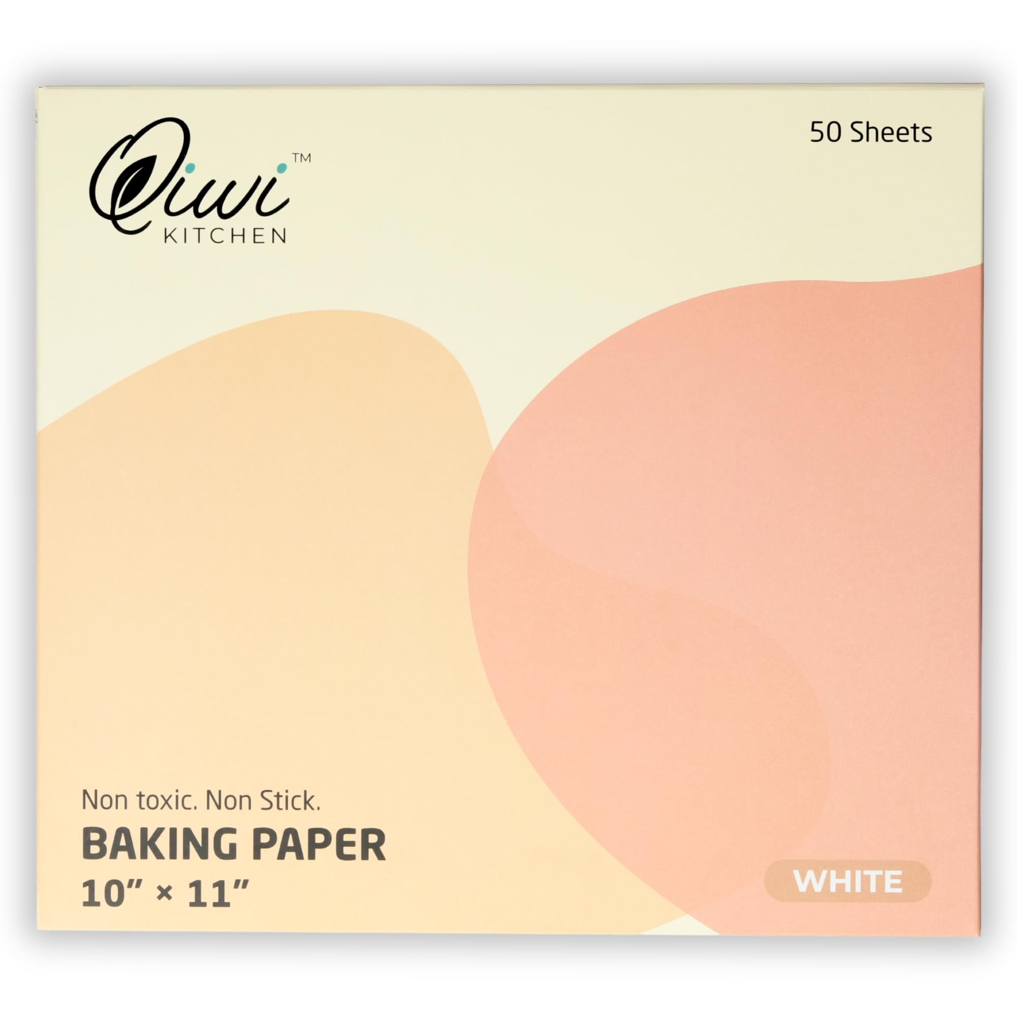 Qiwi Baking Paper  50 Sheets | White, 10 X 11 | Microwave, Air Fryer Safe | Non Stick, Reusable, Multipurpose Baking Sheet | 