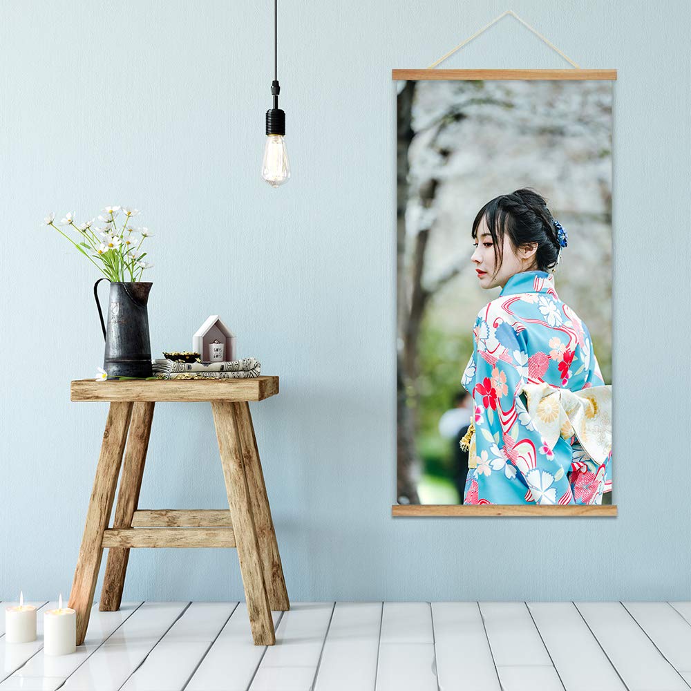 Bestdeal Depot Poster Hanger Frame With Your Photos, Custom Poster Prints Wall Art For Living Room, Bedroom Wooden Framed Magnet