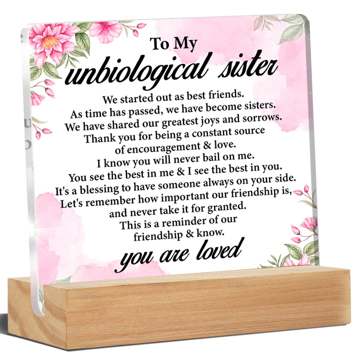 Gifts for Friends Women, Unbiological Sister Gifts, Christmas Birthday Gifts for Best Friend Women Bestie BFF, Unbiological Sist