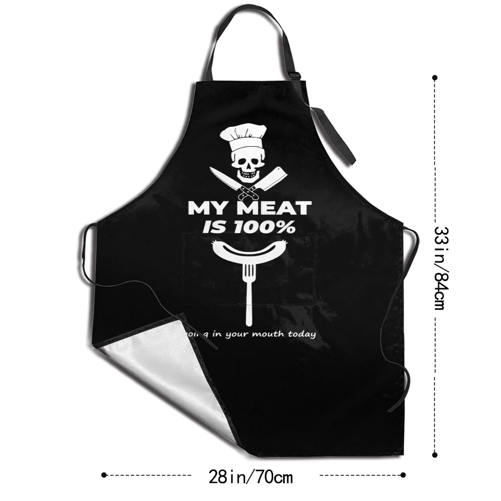 Wisedeal Bbq Aprons For Men Chef Inspired - My Meat Goes In Your Mouth Funny Grill & Cooking Gifts For Dad, Deep Pocket Master C