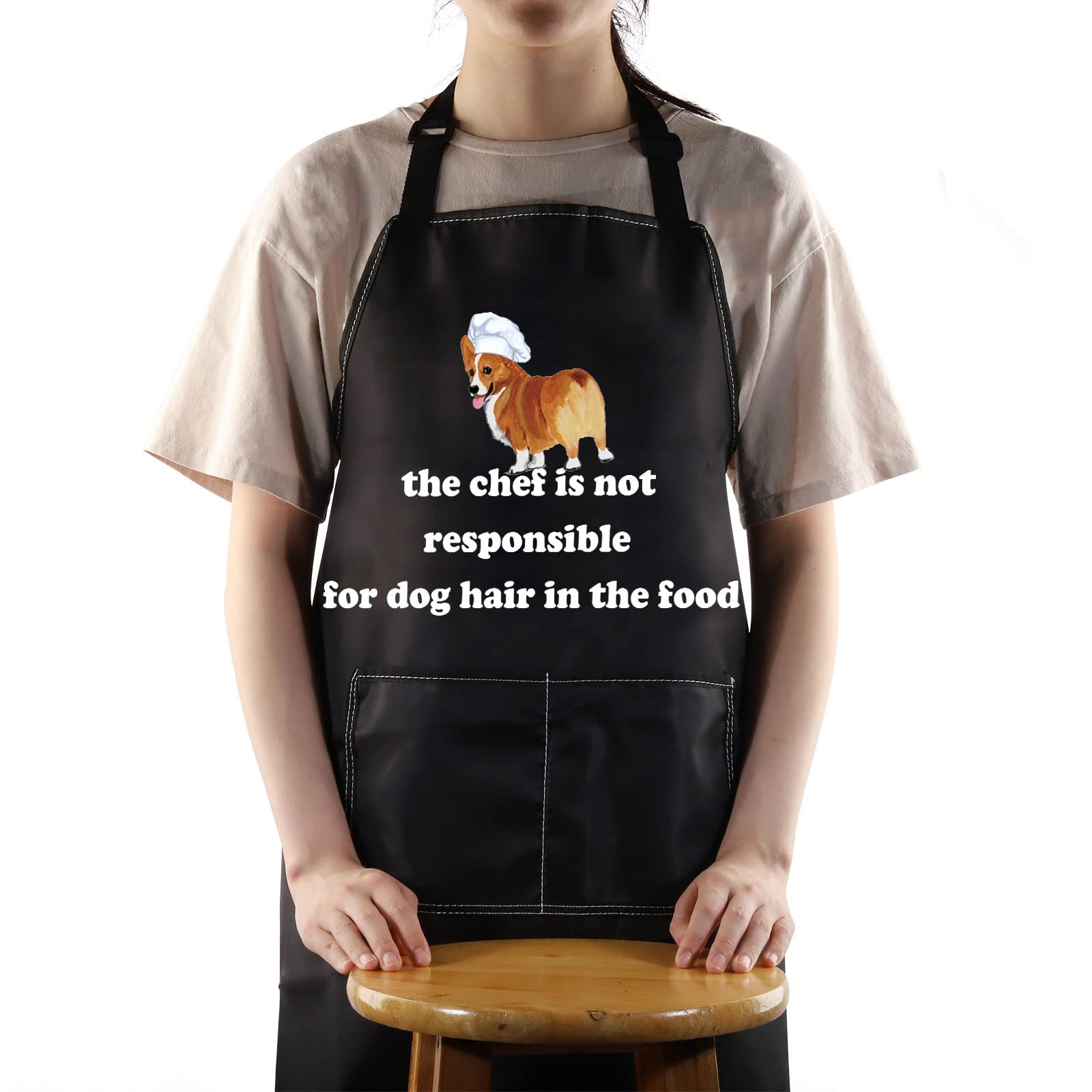 Bwwktop Corgi Kitchen Apron Corgi Cooking Apron Corgi Lover Gifts The Chef Is Not Responsible For Dog Hair Corgi Mom Dad (Corgi
