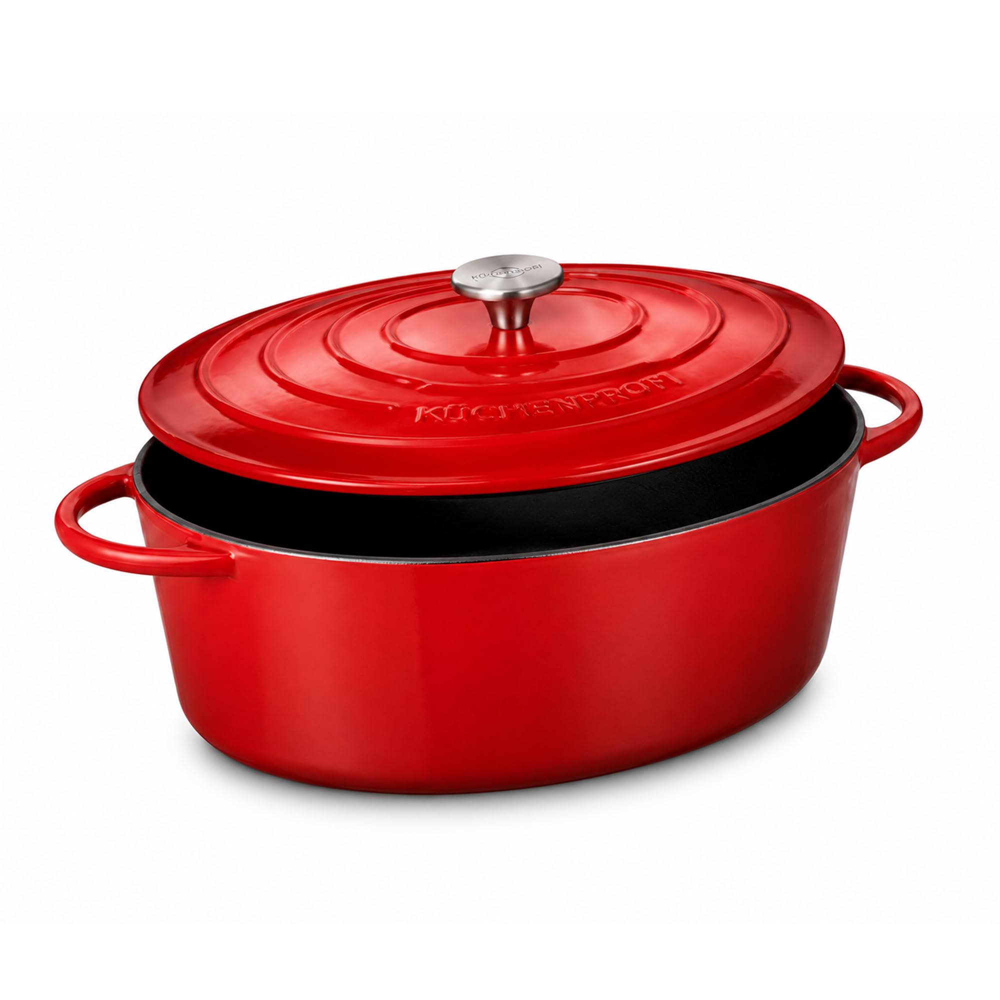 KCHENPROFI Provence Oval Dutch Oven, 6.3 Qt  Classic Red