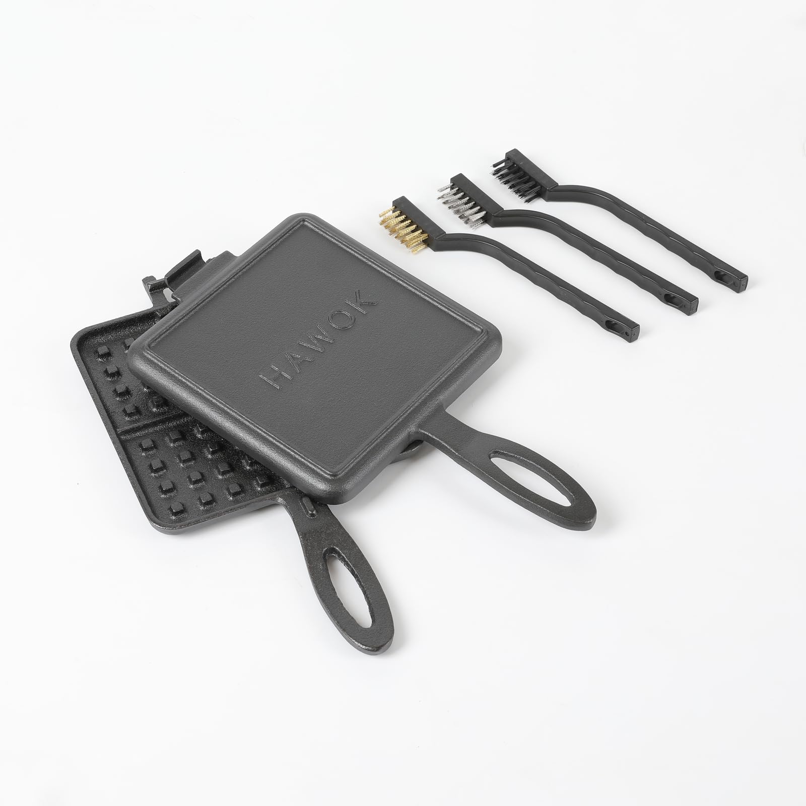 HAWOK Cast Iron Square Waffle Maker