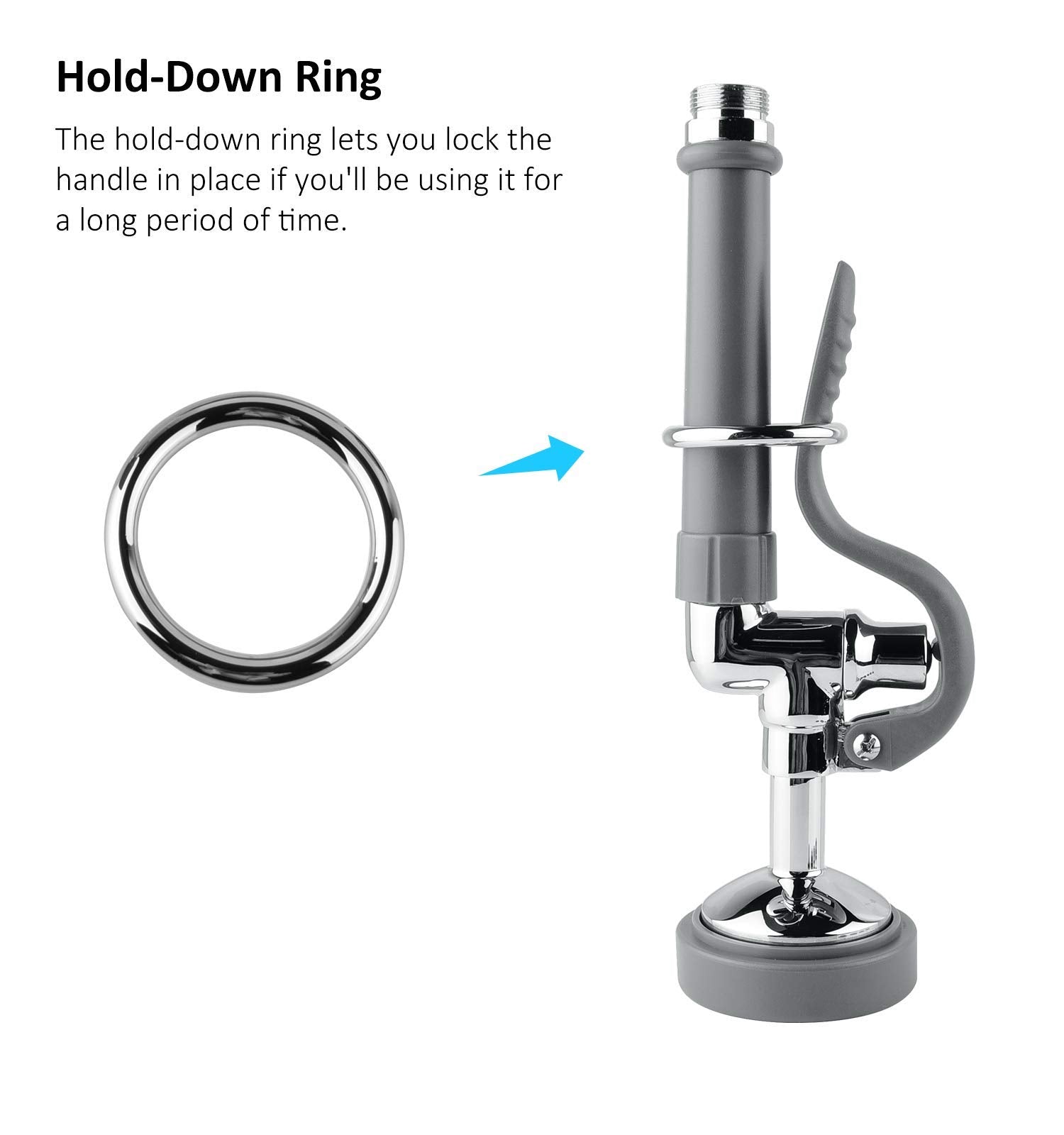 Cwm Pre Rinse Sprayer Commercial Sink Sprayer Head Spray Valve,1.42Gpm Restaurant Sink Dish Sprayer With Handle For Commercial K