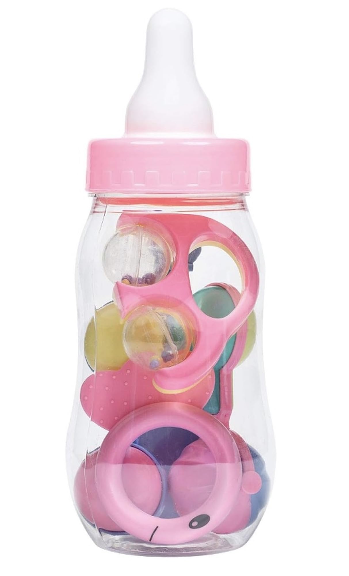 Plastic Baby Bottle 11 Jumbo Pink - Large Fillable Baby Shower Decoration, Gender Reveal Centerpiece, Guess How Many Game, Party
