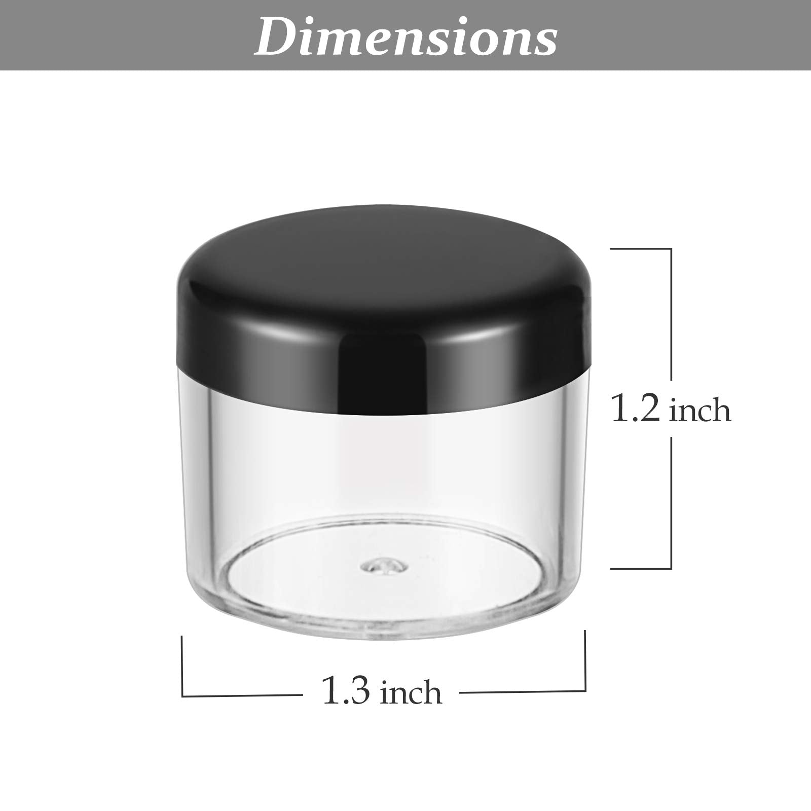 40Pcs Plastic Cosmetic Containers Transparent Storage Tank With Screw Cap Storage Jars Be Used For Clay, Liquid,Sample ,20 Ml/ 0