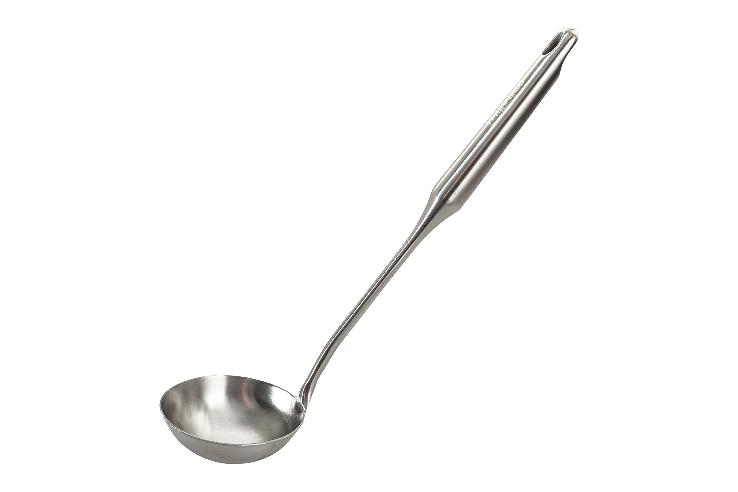 Millvado Ladle, Stainless Steel Soup Ladle, Metal Ladle For Serving Or Cooking Hot Soup, Dishwasher Safe, Heavy-Duty Cookware An