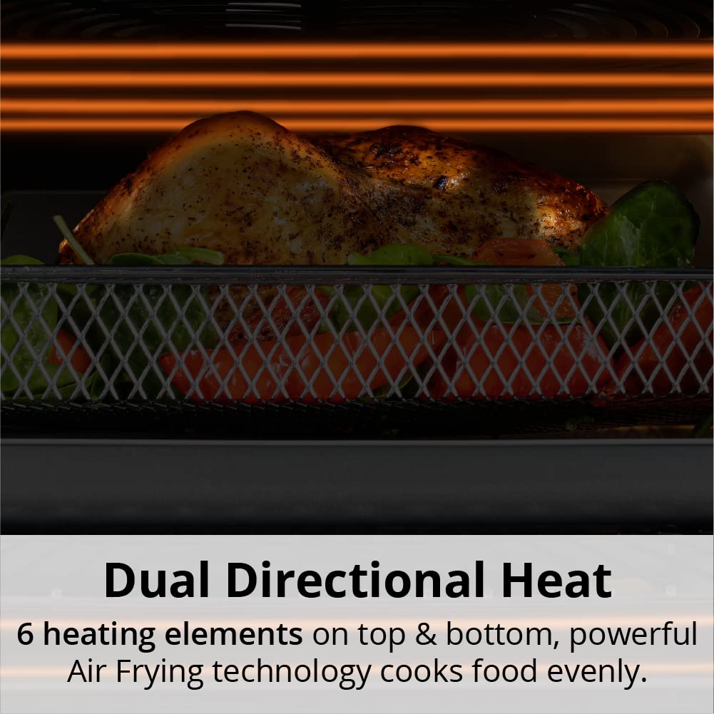 Aria Air Fryers ATO-898 30Qt Toaster Oven Air Fryer, Brushed Stainless Steel, Durable Stainless Steel Construction